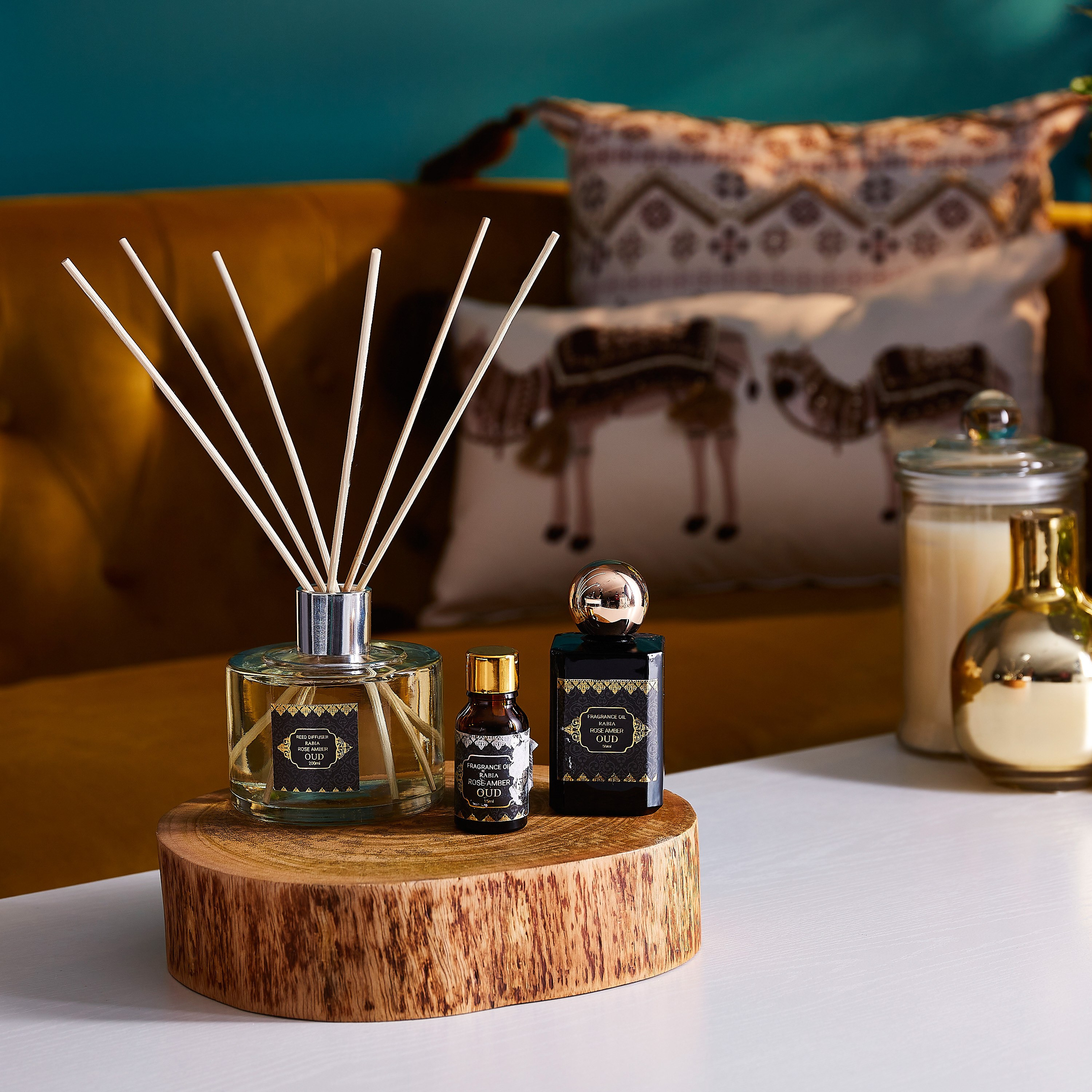 موزّع عطور بأعواد خشبية 200 مل عود عنبر ملكي من رابيا - 8x8x27 سم-PROMO_HB_AE_B1G1_250925-image-3