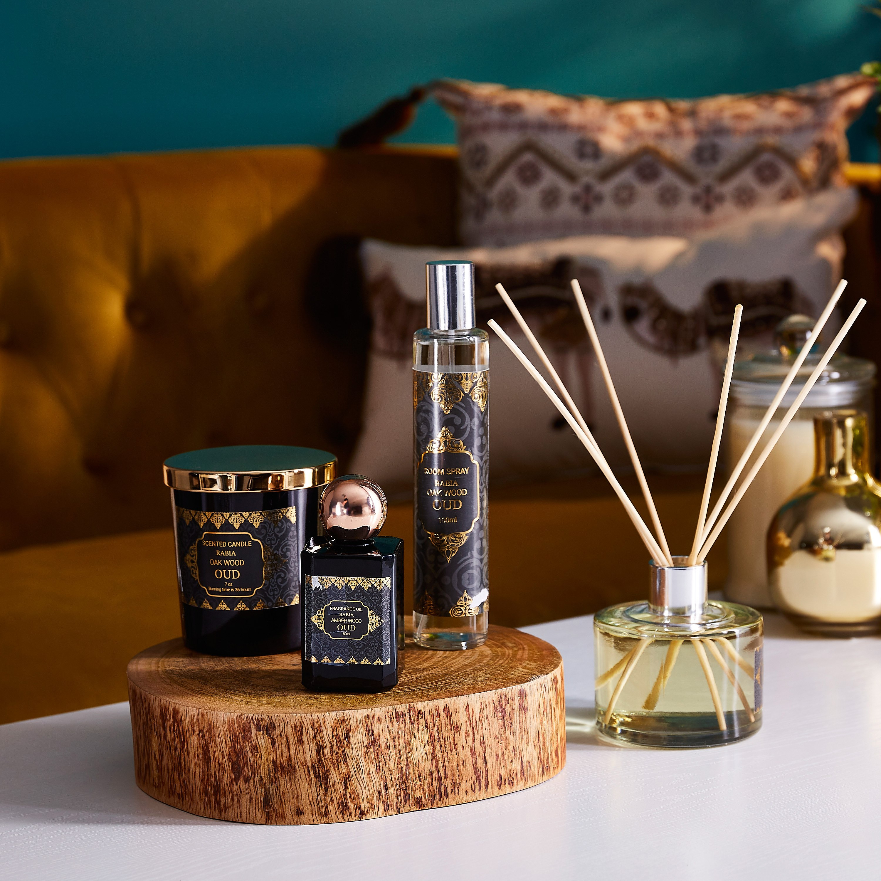 بخاخ عطر للغرف 100 مل عود خشب غامق من رابيا - 3x3x19 سم-hbxdecorandfurnishings-homefragrance-roomfreshnersandaromamist-image-3