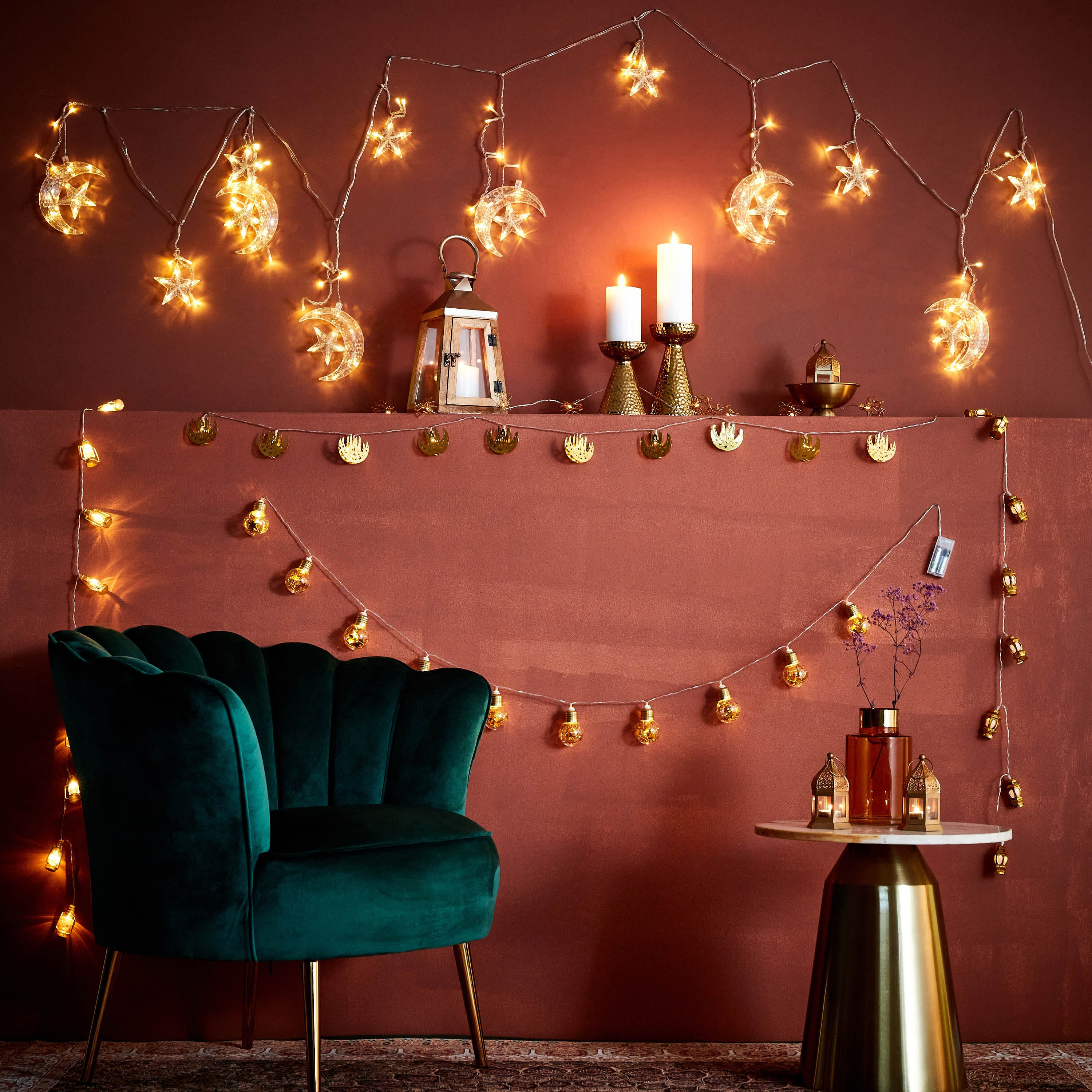 شريط إضاءة بـ10 لمبات إل إي دي بتصميم فانوس من أورلا - 165 سم-hbxdiningroom-lighting-decorativesandstringlights-image-5