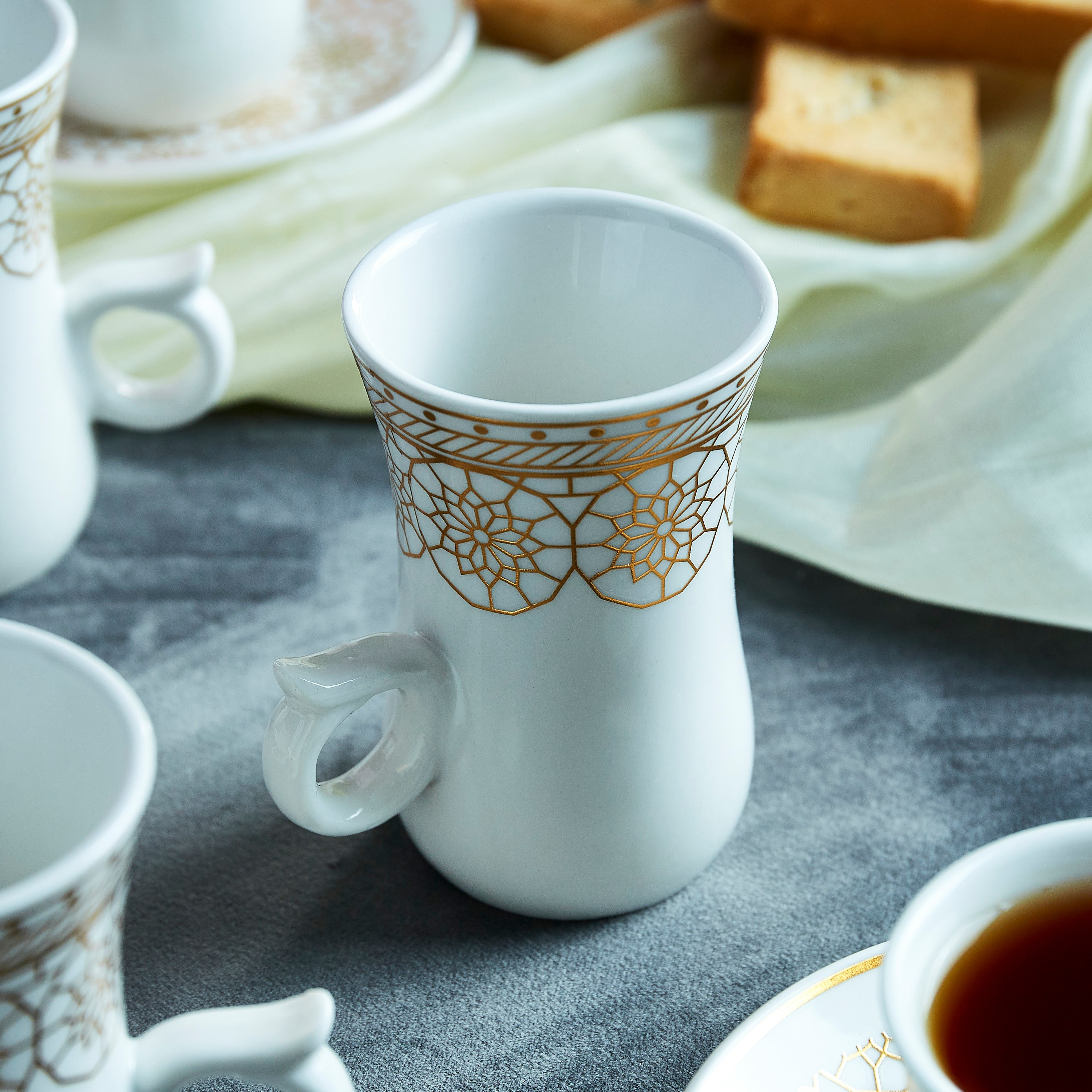 طقم إستكانة وقهوة 18 قطعة من مشربية - 6×6×9 سم-hbxhomeware-hbxkitchen-image-4