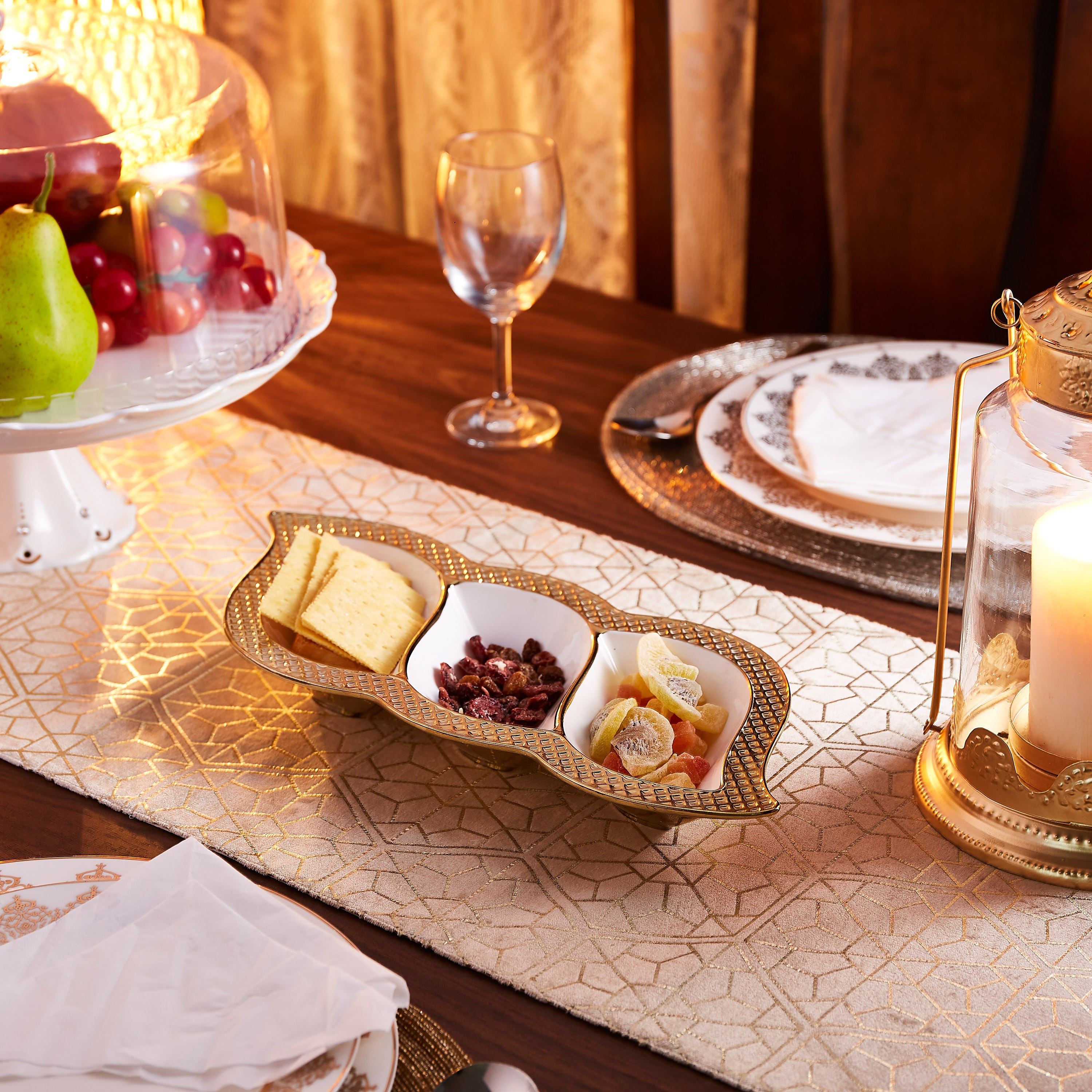 طقم صحون تقديم 3 أقسام- 35x14 سم-hbxdecorandfurnishings-tabletop-serveware-image-4