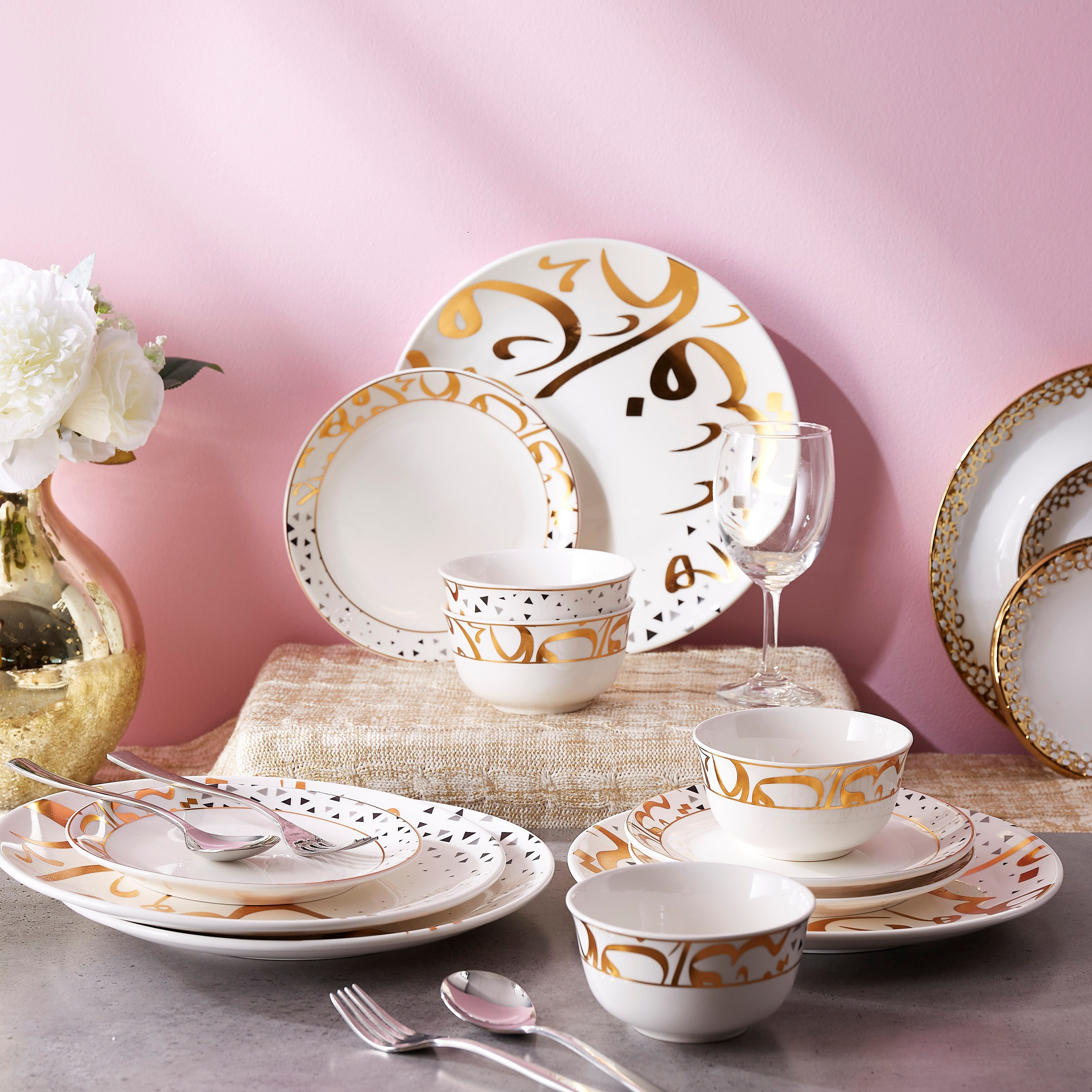 طقم عشاء 12 قطعة من كاليجرافي-hbxhomeware-hbxkitchen-image-1