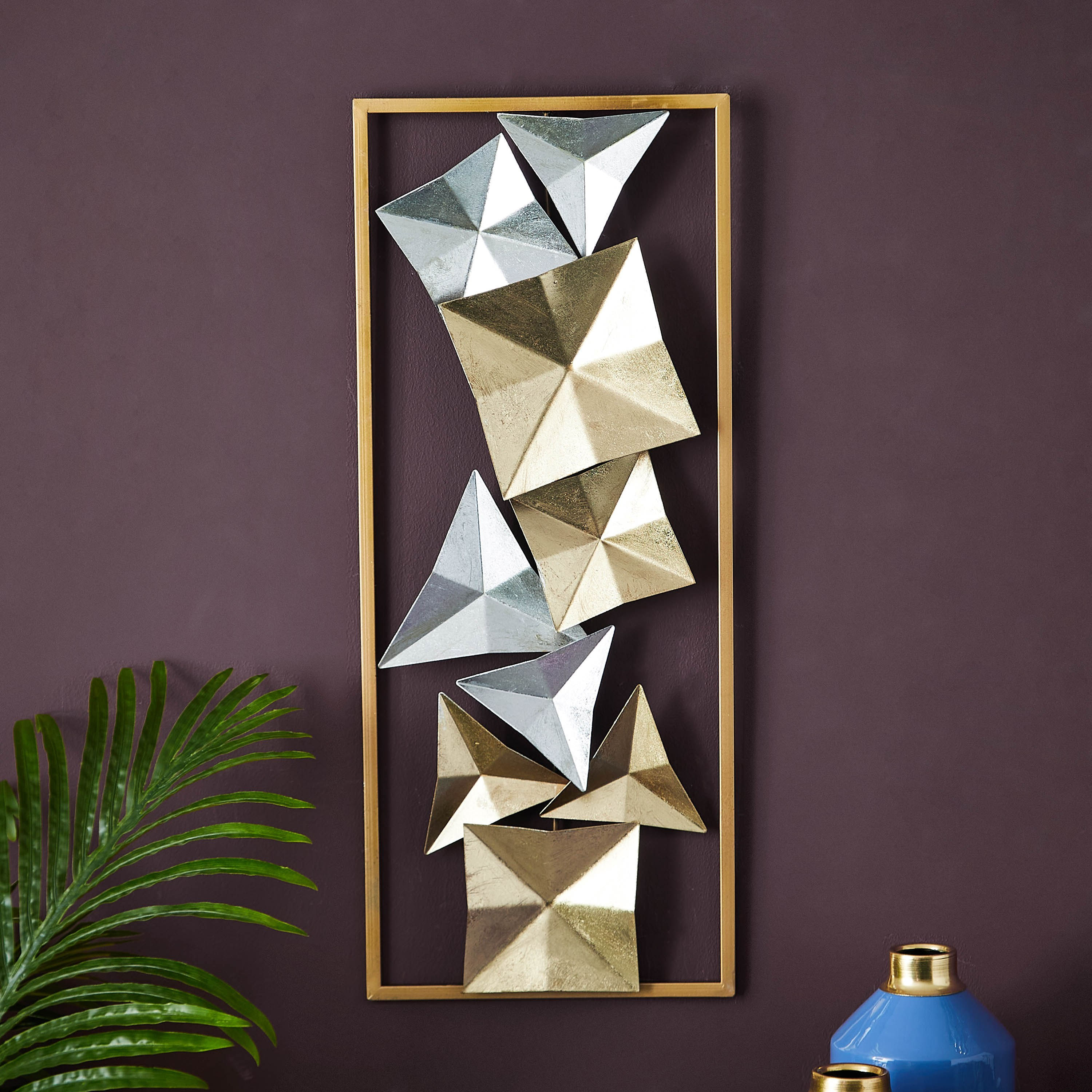 زينة حائط معدنية مؤطرة من آريس-hbxdiningroom-walldecor-wallart-image-1