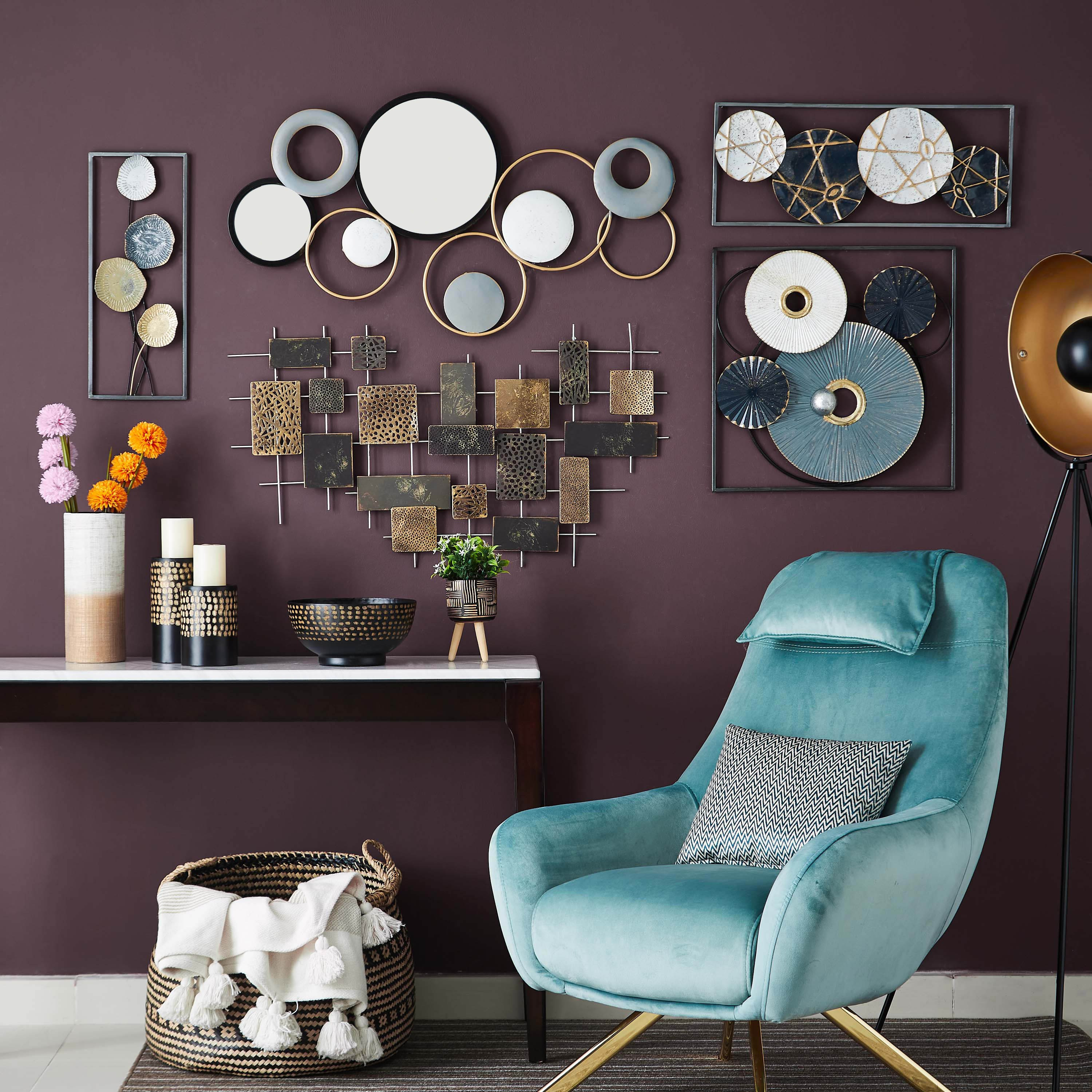 زينة حائط مؤطرة لدوائر معدنية بخطوط من آريس-hbxdiningroom-walldecor-wallart-image-5