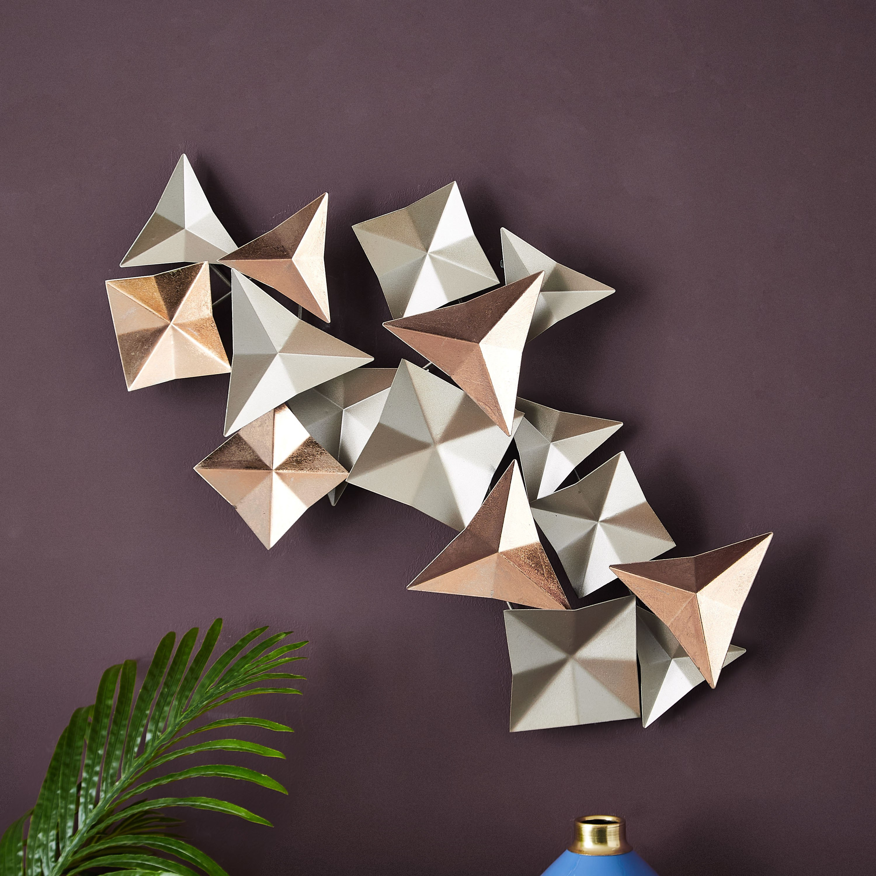 زينة حائط معدنية بأوجه من آريس-hbxdiningroom-walldecor-wallart-image-1