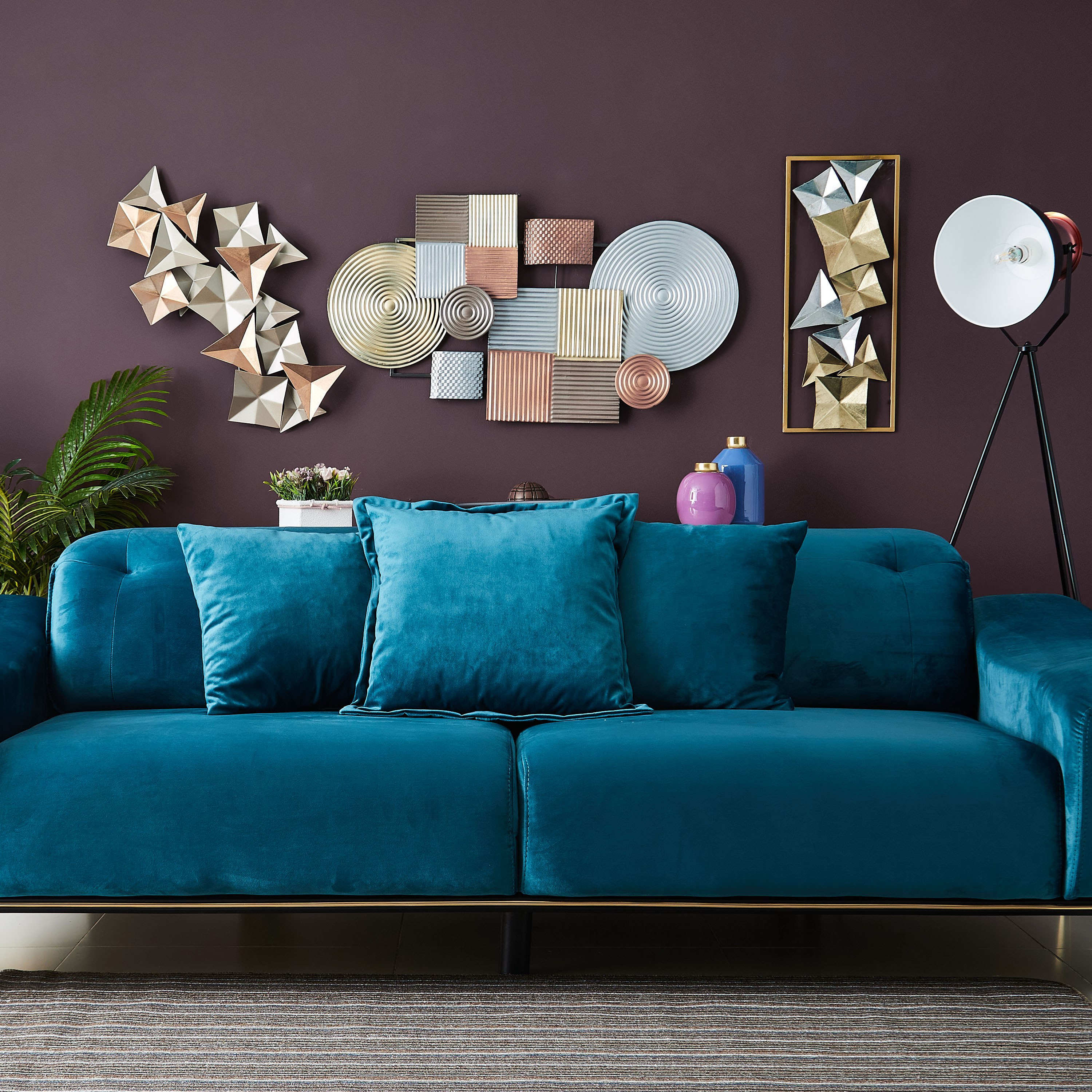 زينة حائط معدنية بأوجه من آريس-hbxdiningroom-walldecor-wallart-image-4