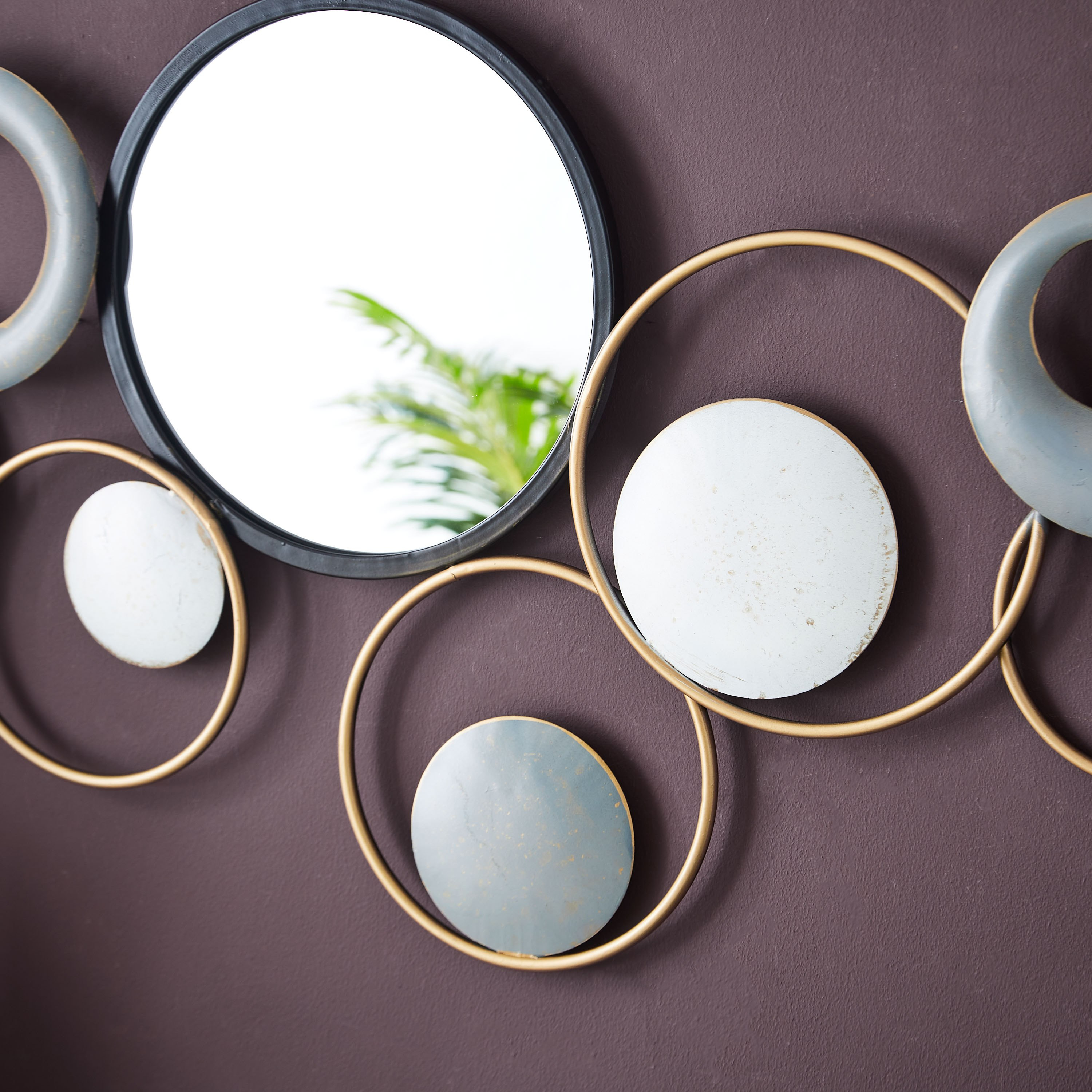 لوحة حائط معدنية مع مرآة - آريس-hbxdiningroom-walldecor-wallart-image-3