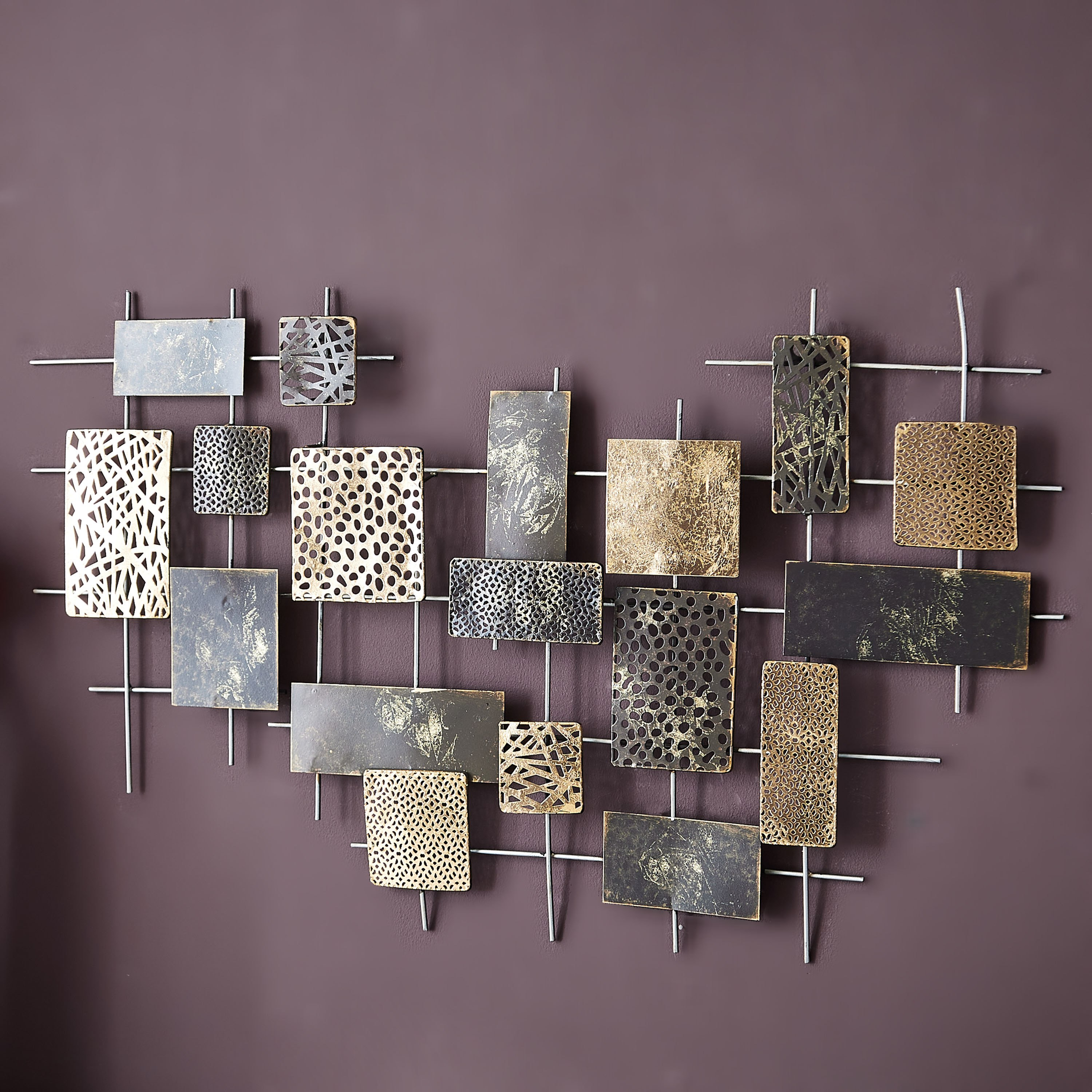 زينة حائط مستطيلة معدنية من آريس-hbxdiningroom-walldecor-wallart-image-2