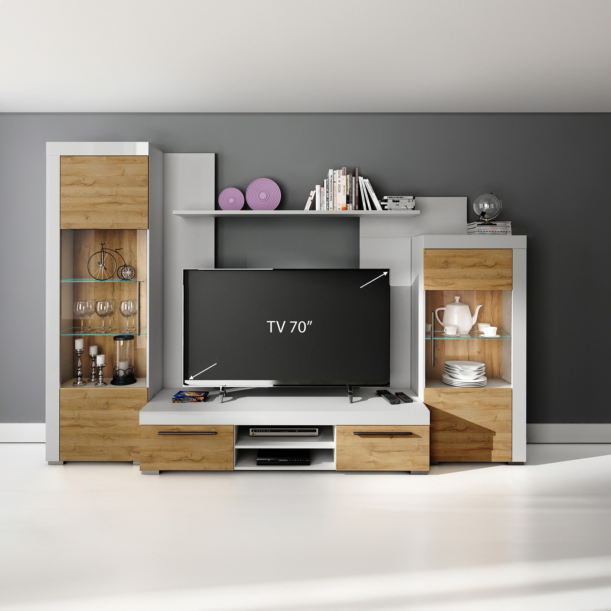 Buy Kairo Wall Unit for TVs up to 50 inches Online in KSA | Homebox