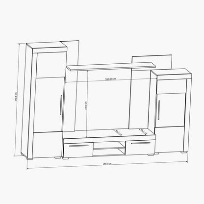 Avio Wall Unit for TVs up to 70 inches