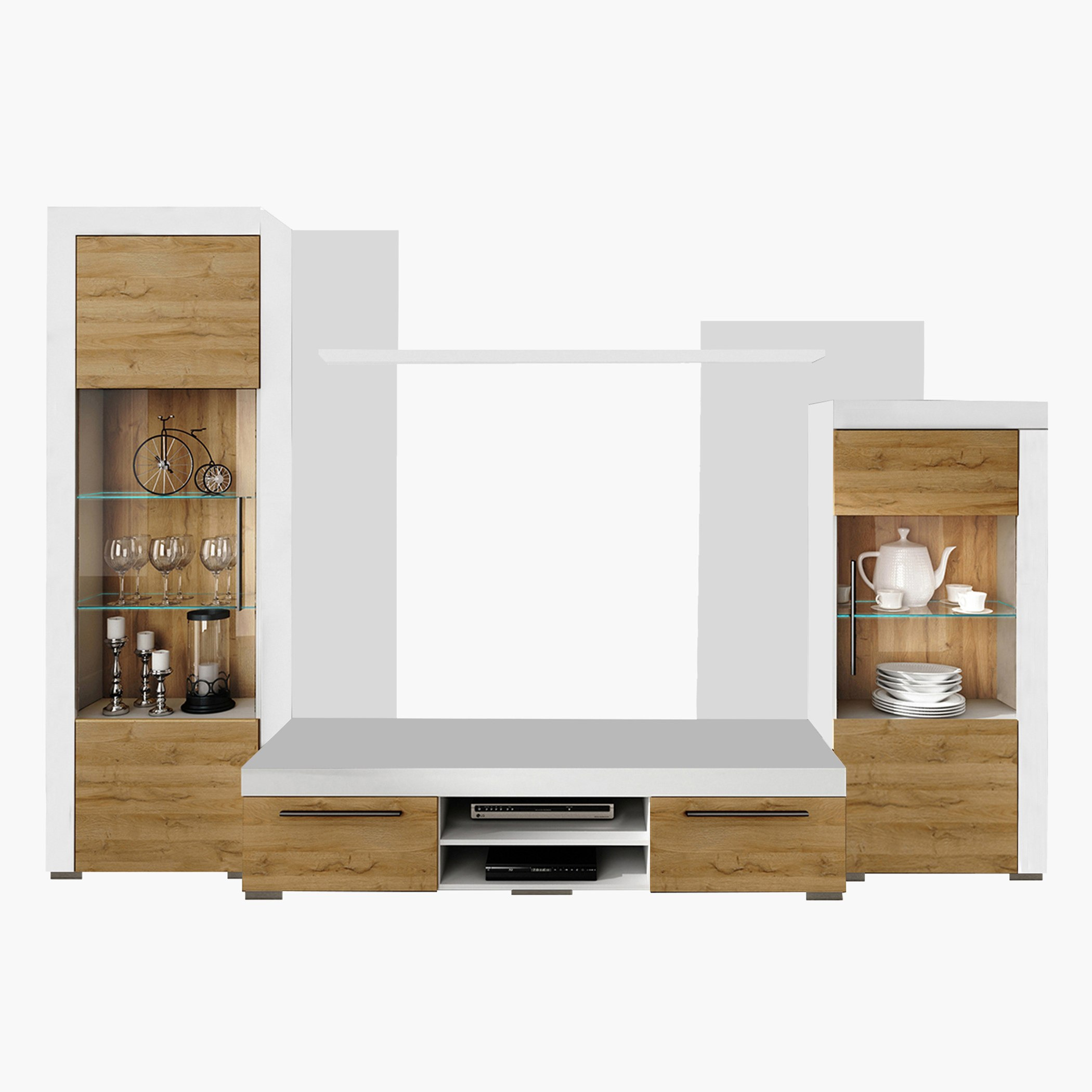 وحدة حائط للتلفزيونات حتى 70 بوصة من آفيو-hbxlivingroom-mediaunitsandstorage-wallunits-image-2