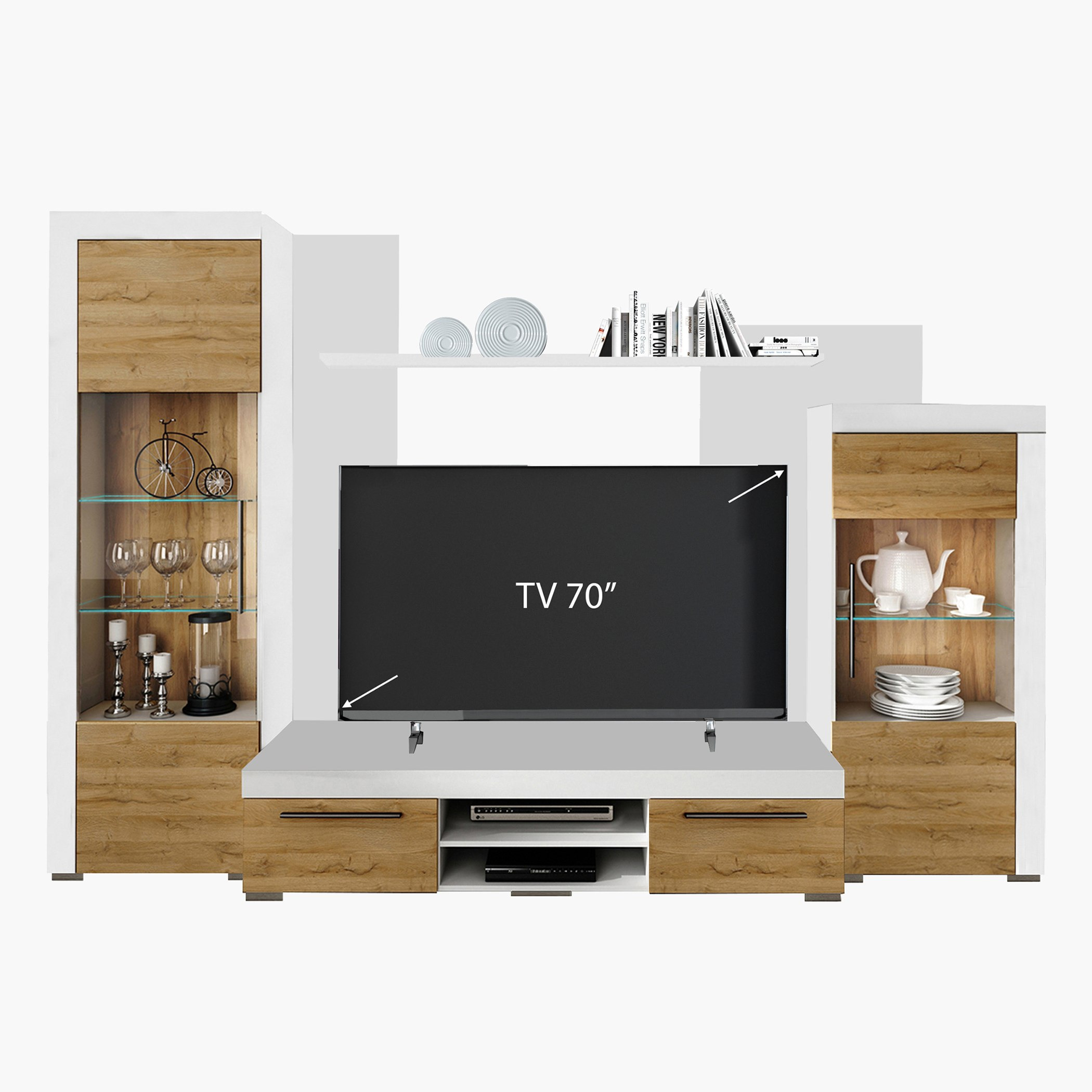 وحدة حائط للتلفزيونات حتى 70 بوصة من آفيو-hbxlivingroom-mediaunitsandstorage-wallunits-image-3