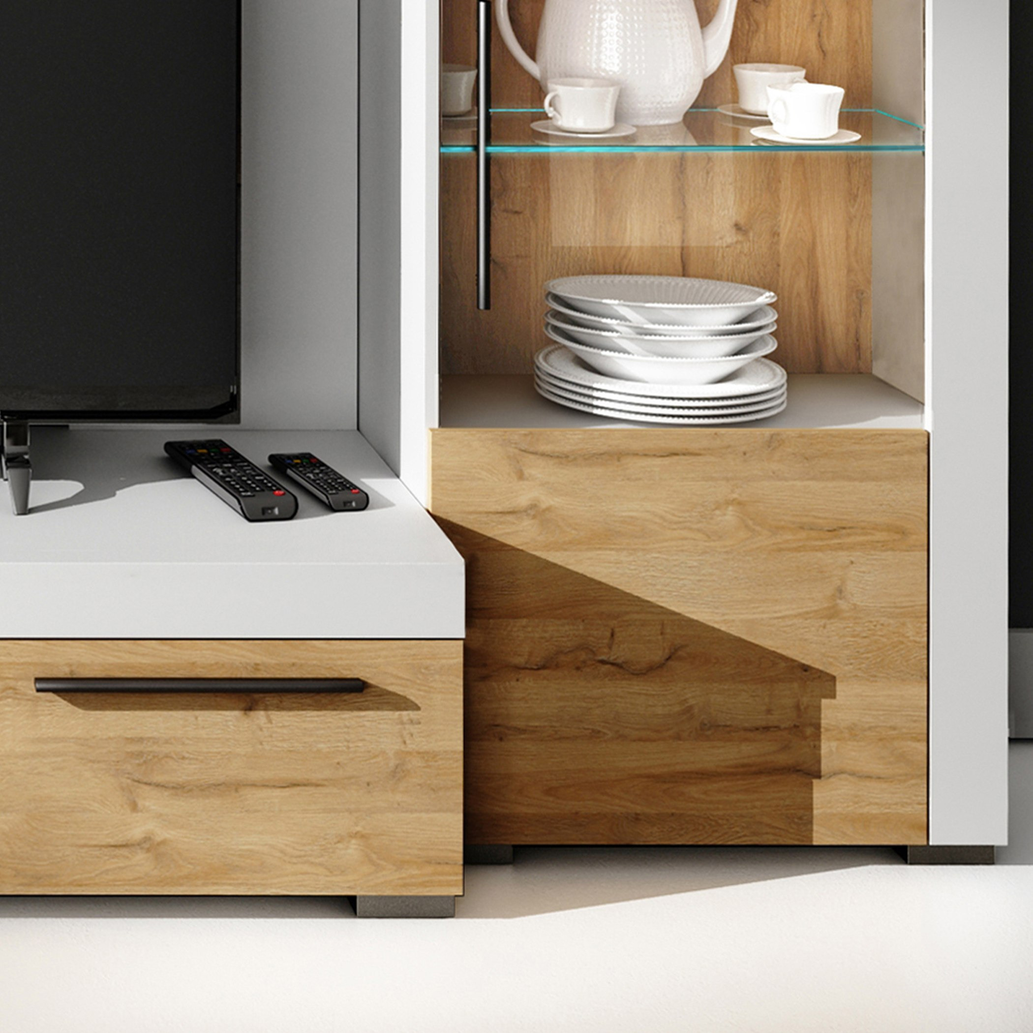 وحدة حائط للتلفزيونات حتى 70 بوصة من آفيو-hbxlivingroom-mediaunitsandstorage-wallunits-image-7