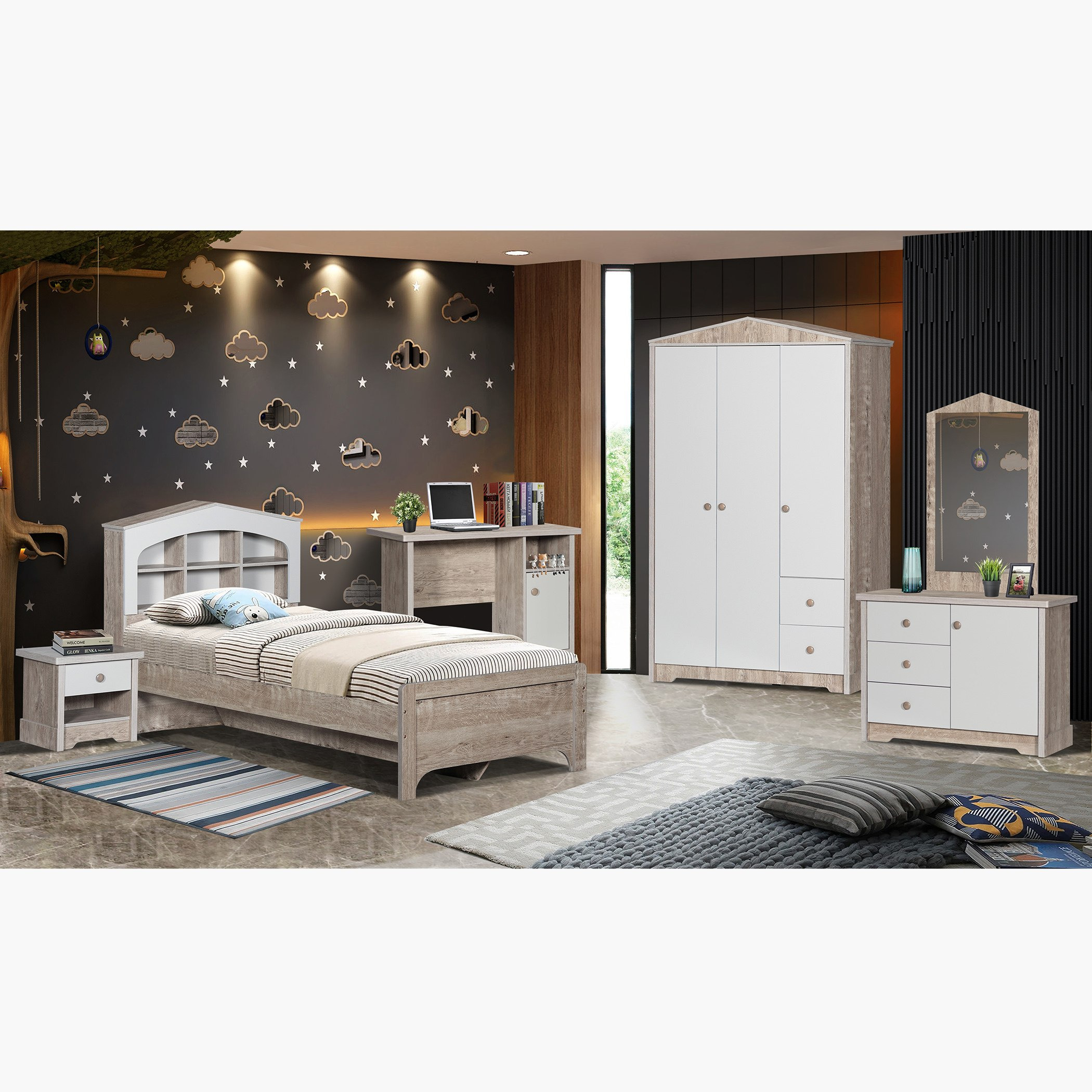 خزانة ملابس بـ3 أبواب ودرجين من ماي هاوس-hbxfurniture-wardrobes-image-11