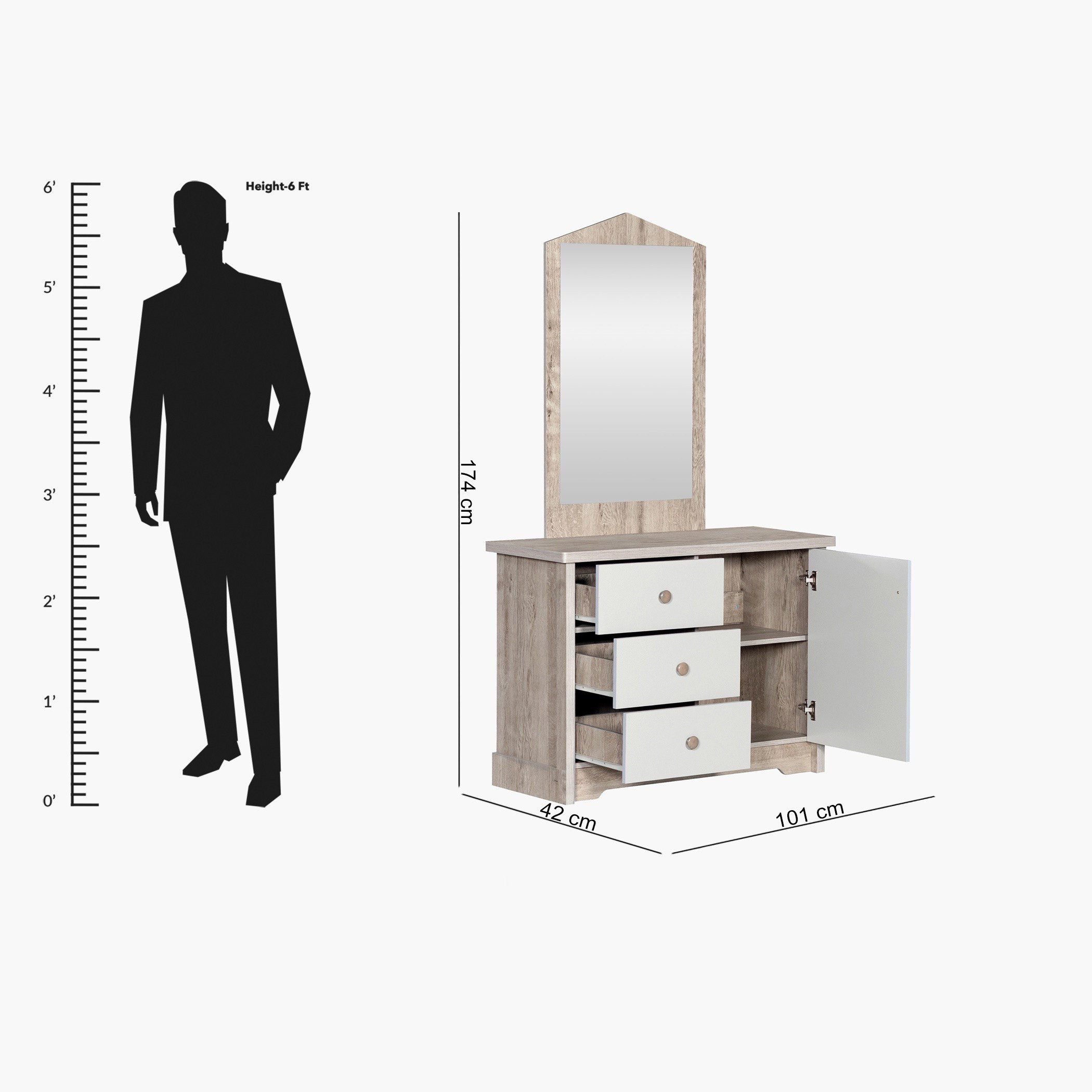 My House 3-Drawer 1-Door Kids’ Dresser with Mirror -hbxfurniture-kidsroom-kidsdressersandmirrors-image-8