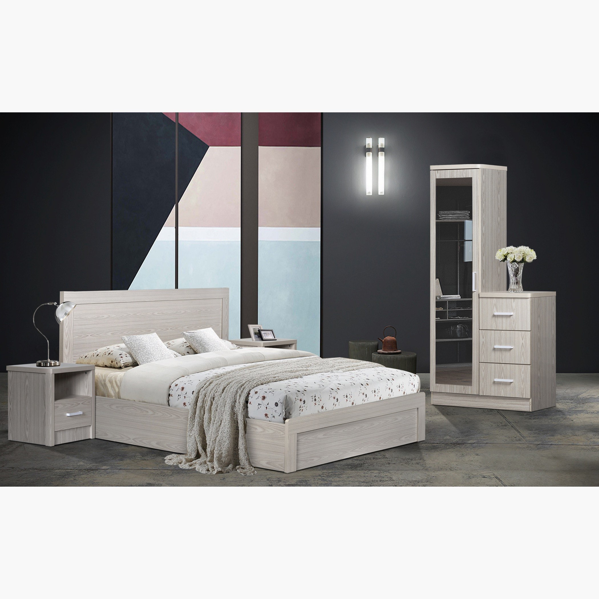 طقم غرفة نوم كينج 5 قطع من فانكوفر - 180x200 سم-hbxbedroom-bedsandbedsets-bedroomsets-king-image-1