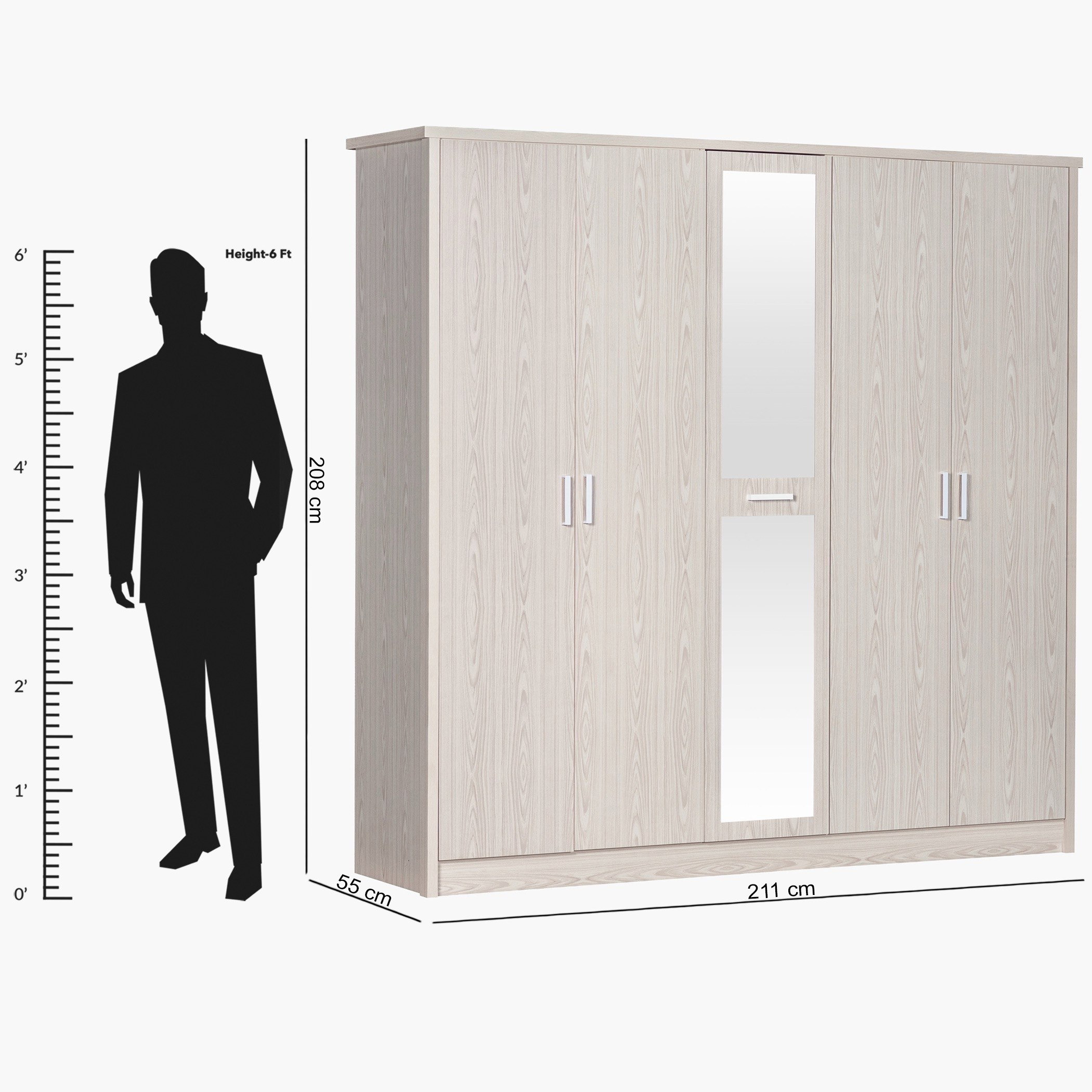 دولاب بـ5 أبواب ومرآة من فانكوفر-hbxfurniture-wardrobes-image-6