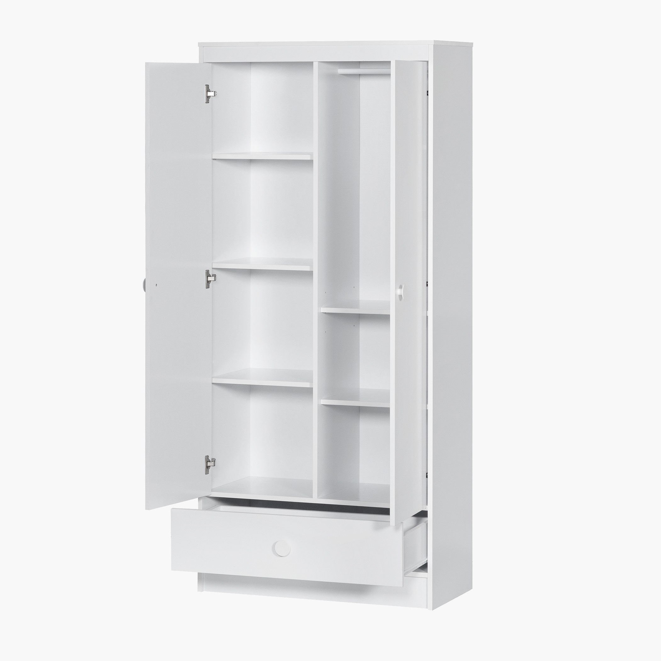 Vanilla 1-Drawer Wardrobe with 2 Doors-hbxfurniture-wardrobes-image-5