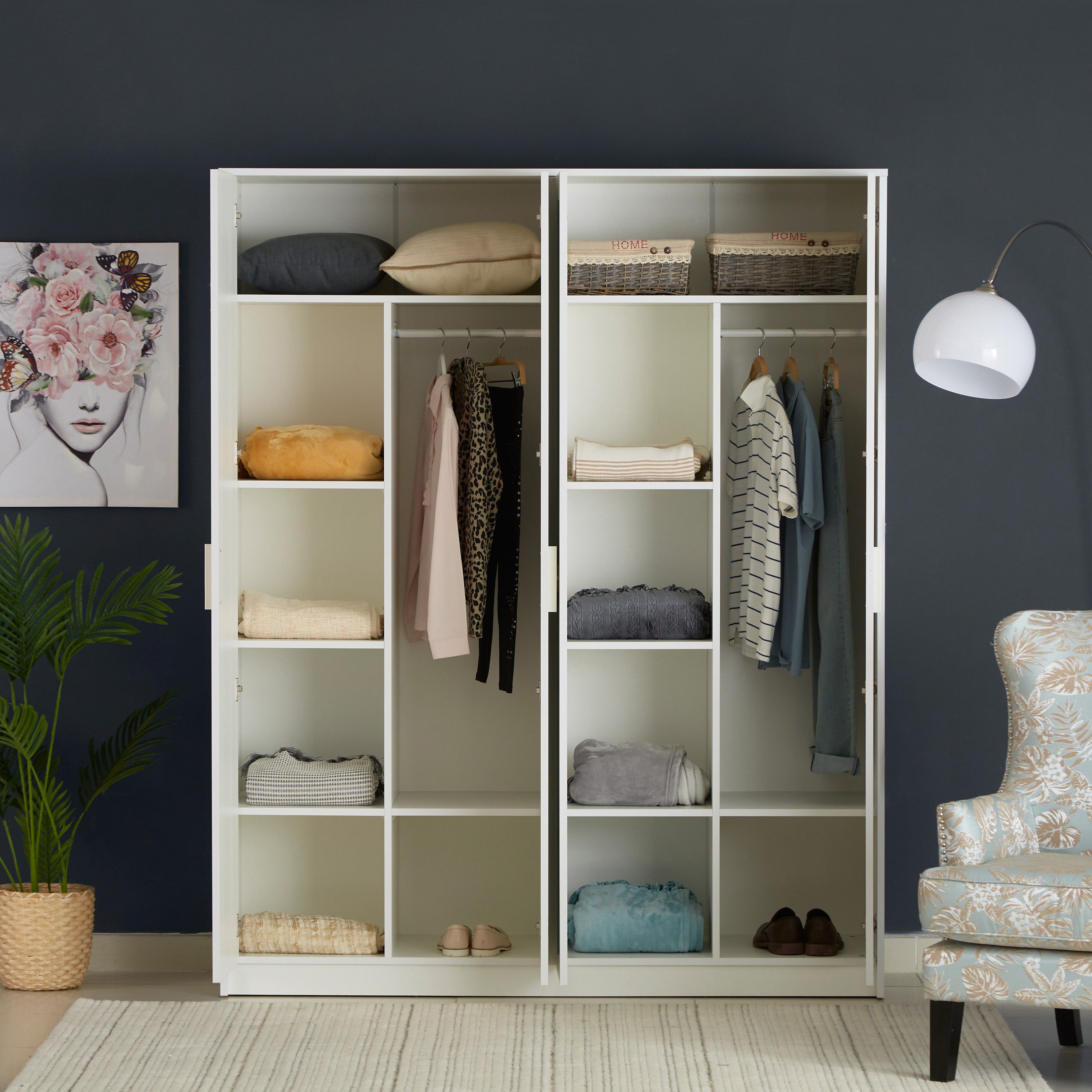 خزانة ملابس بـ4 أبواب ومرآة من بوسطن-hbxfurniture-wardrobes-image-3