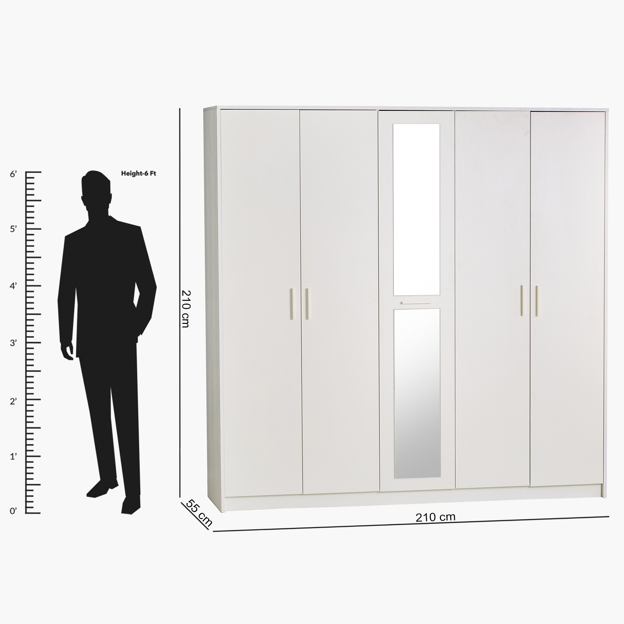 Boston 5-Door Wardrobe with Mirror-hbxfurniture-wardrobes-image-10