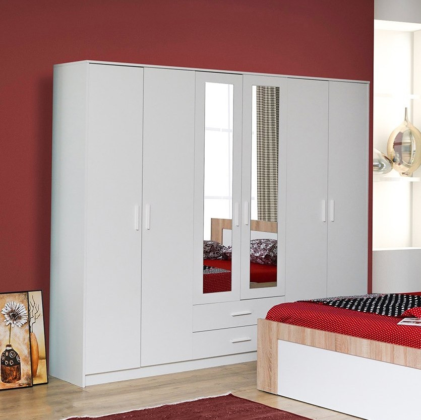 دولاب بـ 6-أبواب ودرجين ومرآة من بوسطن-hbxfurniture-wardrobes-image-1