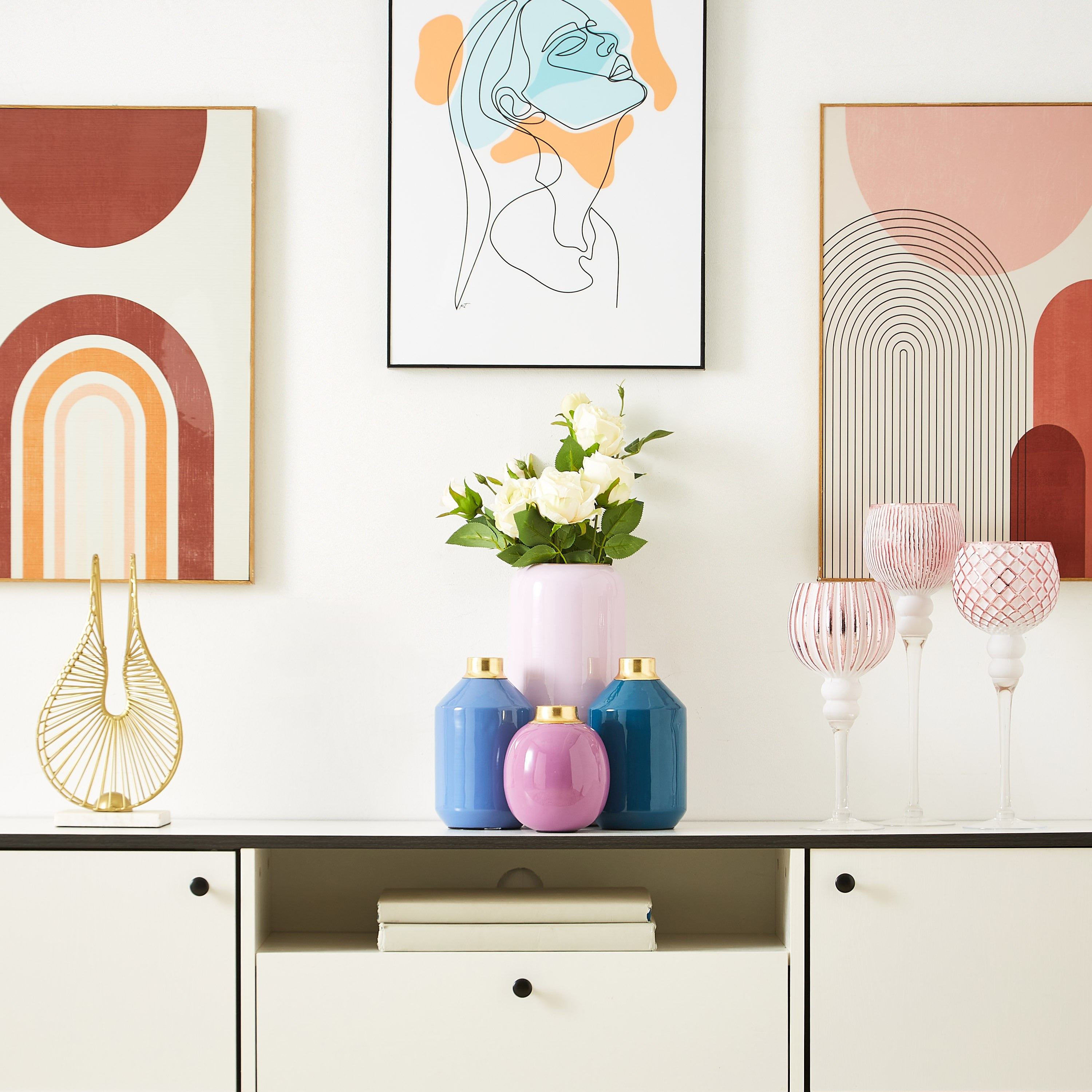 حامل شموع زجاجي من جورجيا - طقم من 3 قطع-hbxlivingroom-decorandaccessories-candleholders-image-4