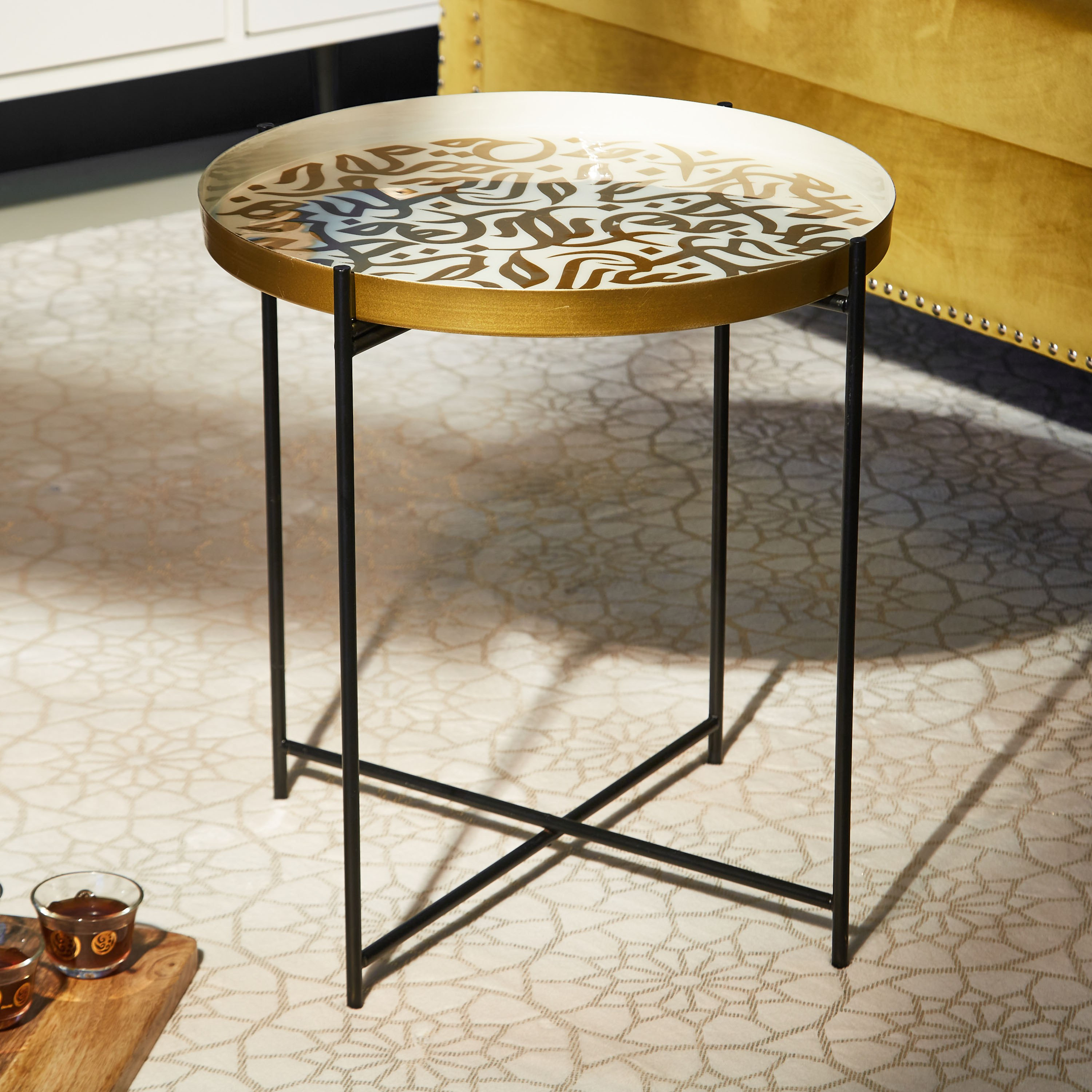 Afreen Calligraphy Metal Moroccan Table-PROMO_HB_AE_B1G1_250925-image-1