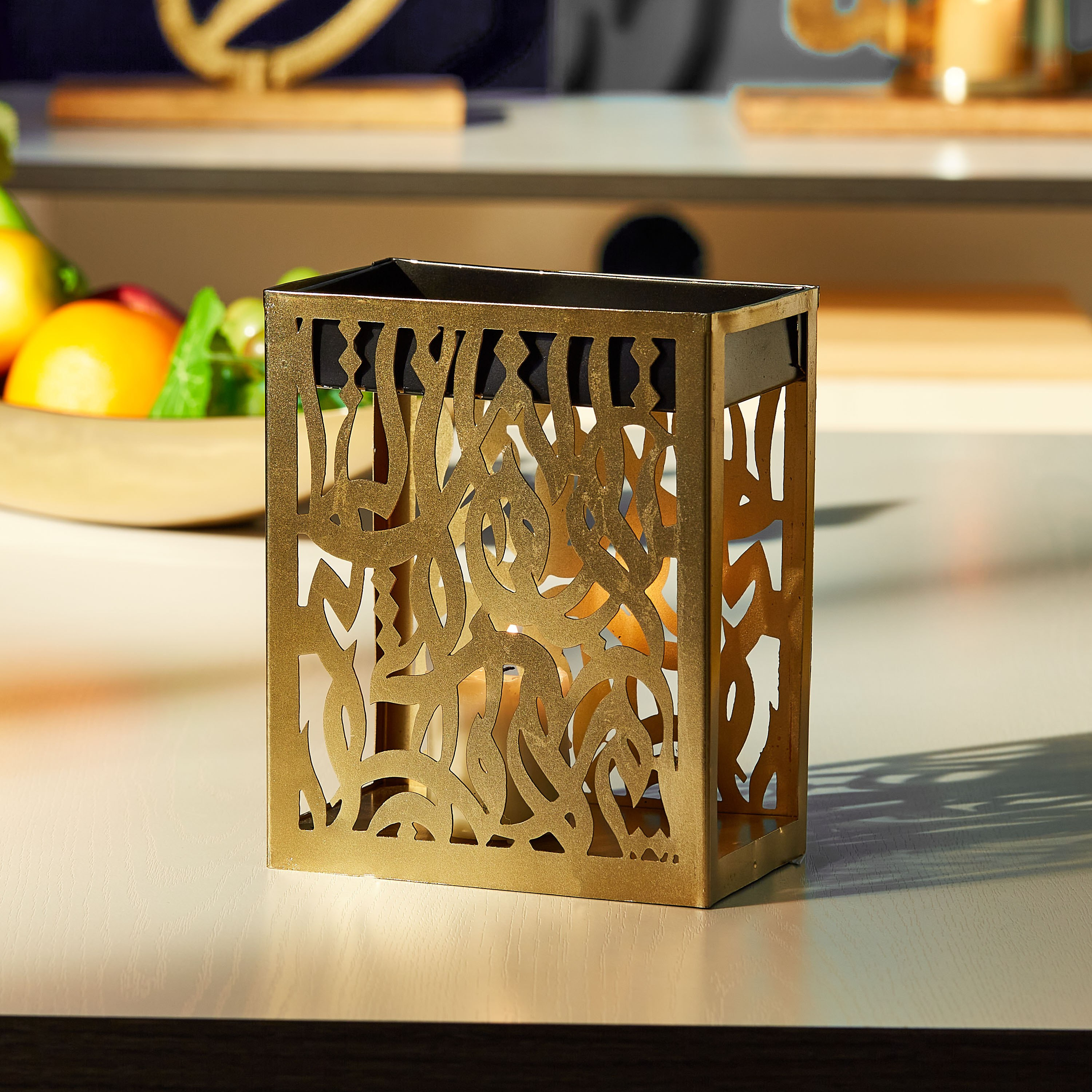 قطعة ديكور معدن بتصميم الخط العربي من أفرين - 13 سم-hbxlivingroom-decorandaccessories-candleholders-image-2