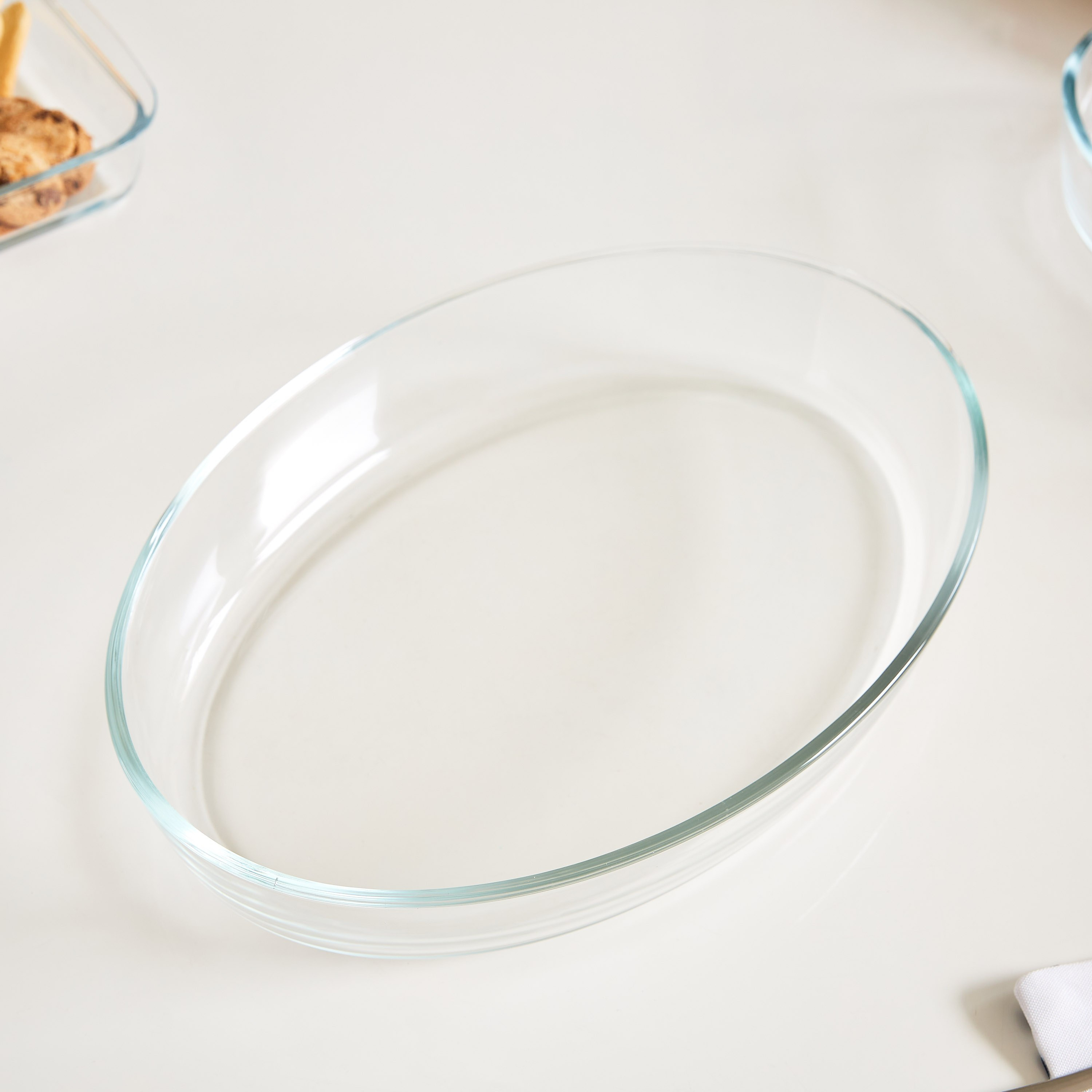 صحن خبز زجاجي بيضاوي من جراسيا - 4 لتر-hbxkitchen-bakeware-image-2
