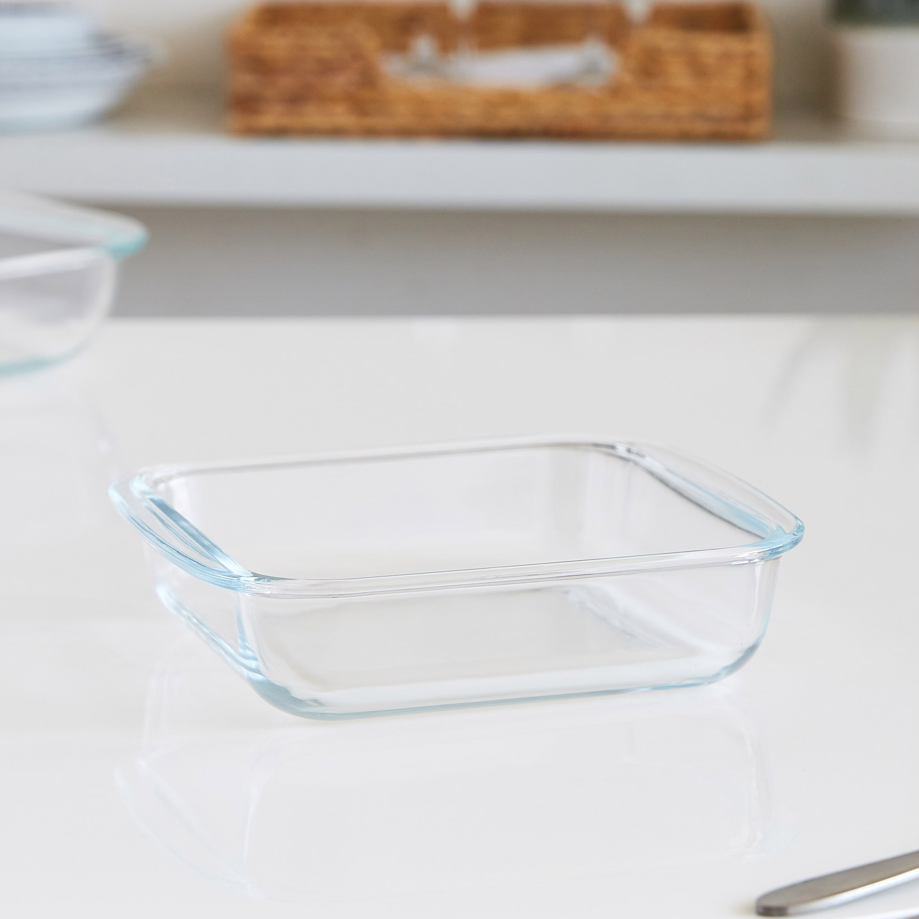 صحن خبز زجاجي مربع من جراسيا - 1.1 لتر-hbxkitchen-bakeware-image-1