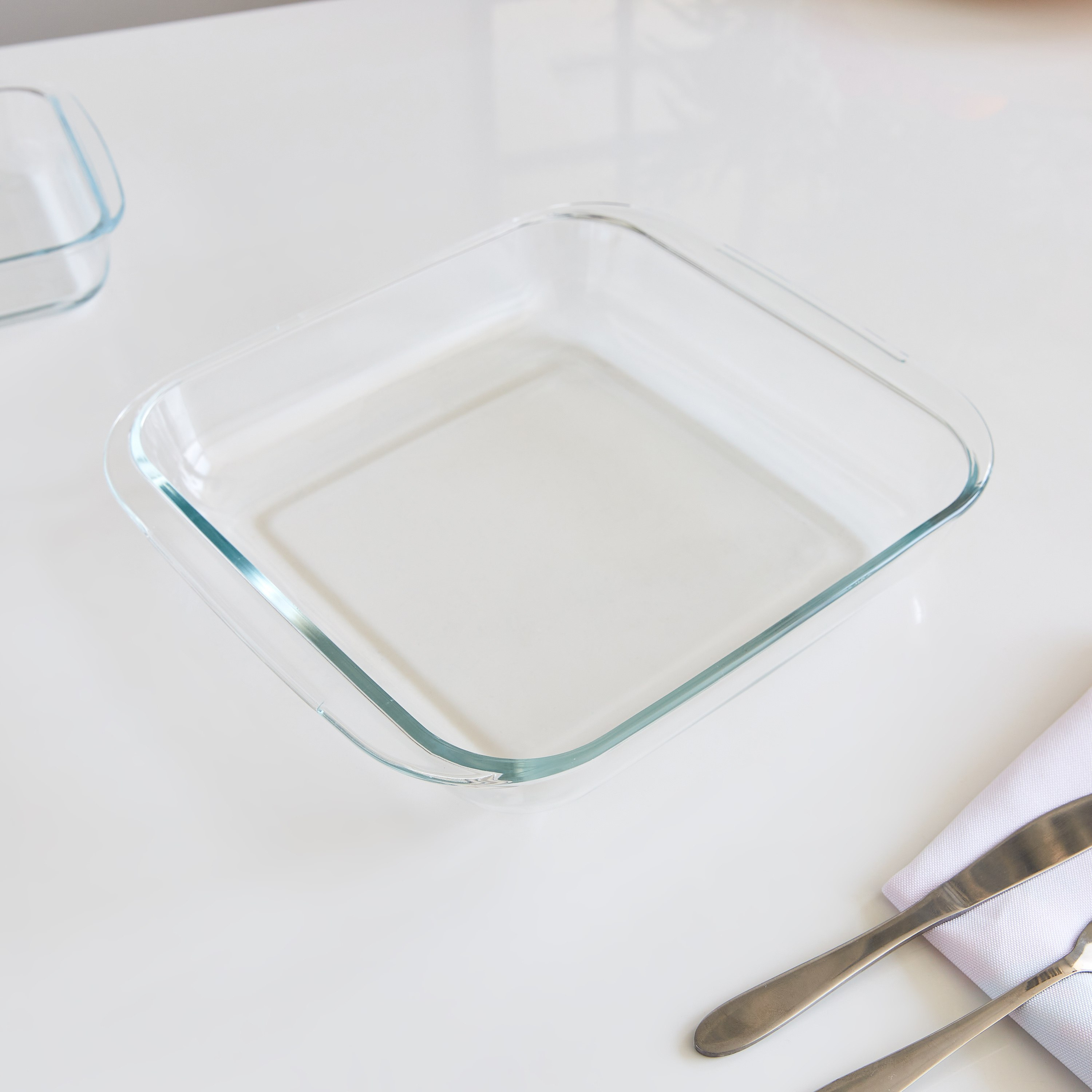 صحن خبز زجاجي مربع من جراسيا - 3 لتر-hbxkitchen-bakeware-image-2