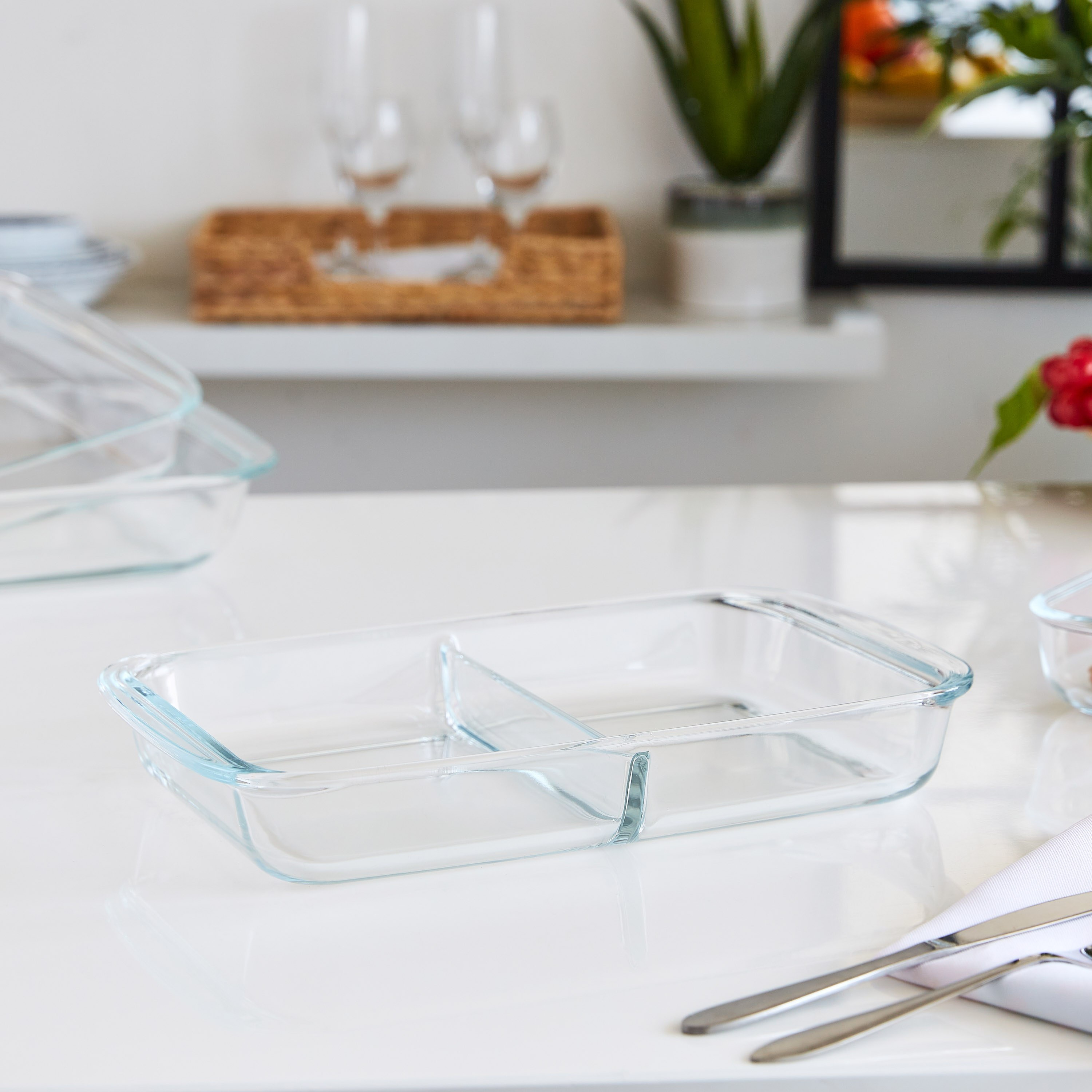 صحن خبز زجاجي مستطيلي من جراسيا - 2.2 لتر-hbxhomeware-hbxkitchen-image-1