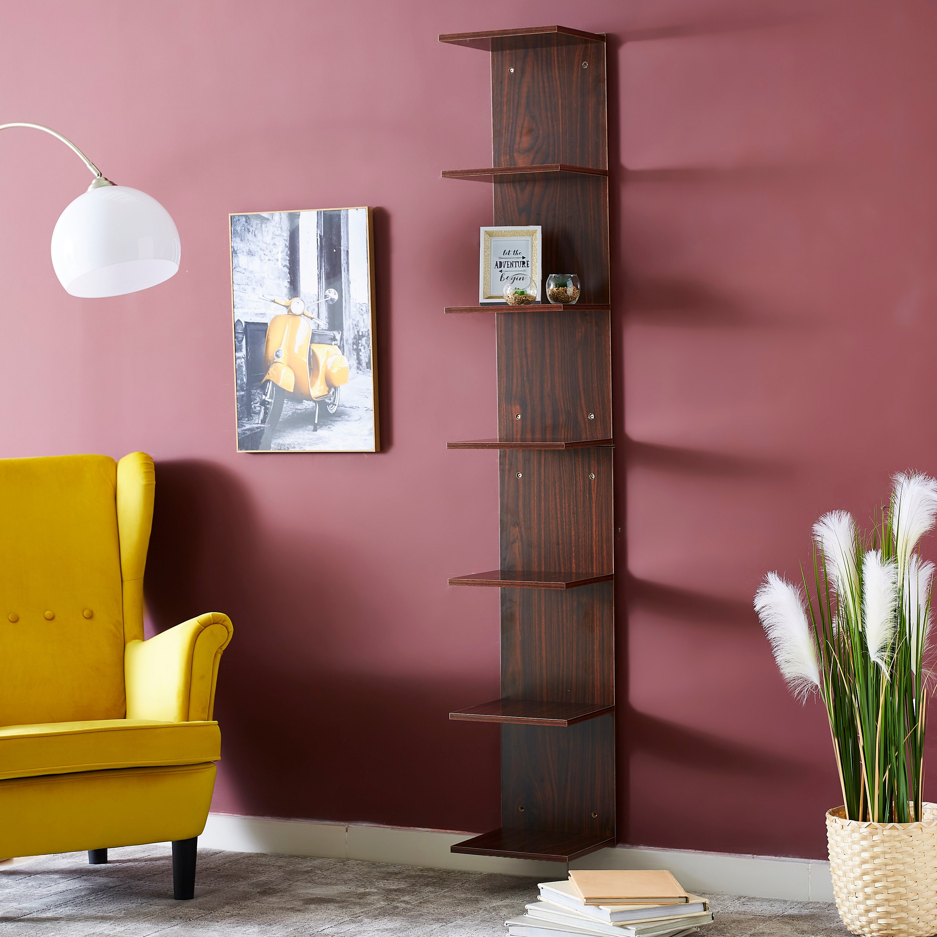 رف 7 طوابق إم دي أف من ماتيلدا - 30x28x190 سم-hbxfurniture-mediaunitsandstorage-wallshelves-image-2