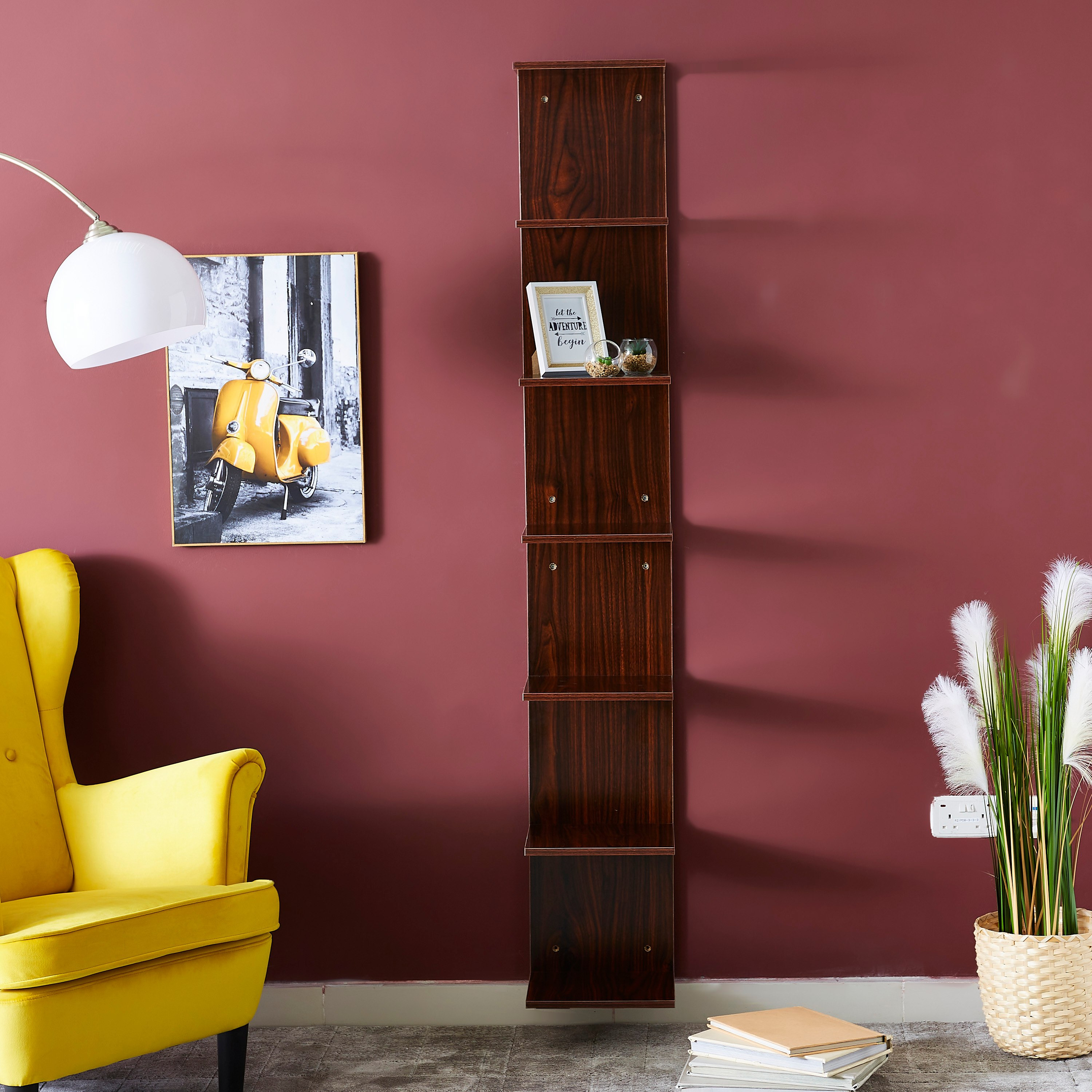 رف 7 طوابق إم دي أف من ماتيلدا - 30x28x190 سم-hbxfurniture-mediaunitsandstorage-wallshelves-image-3