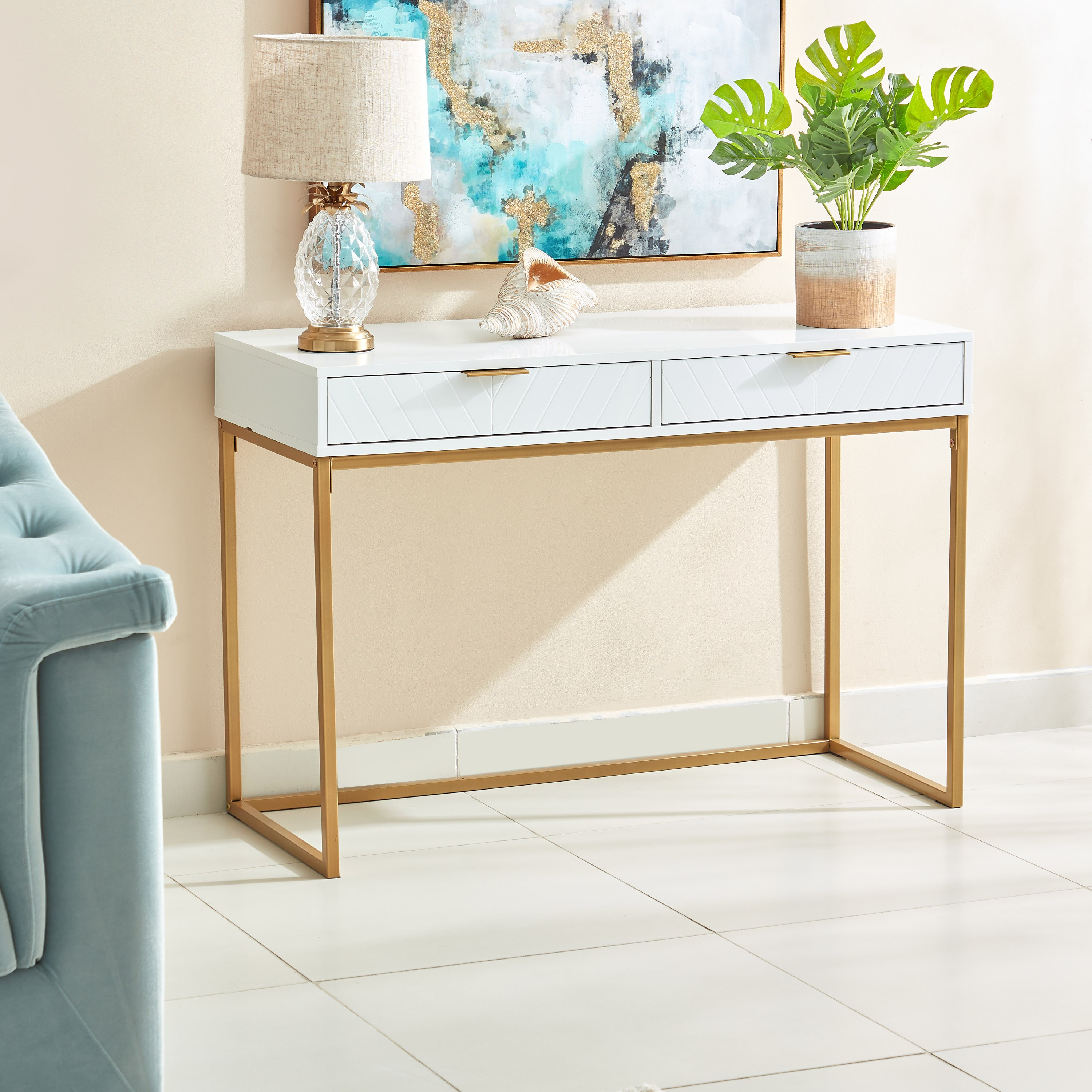 Cheap console table 2024 with drawers