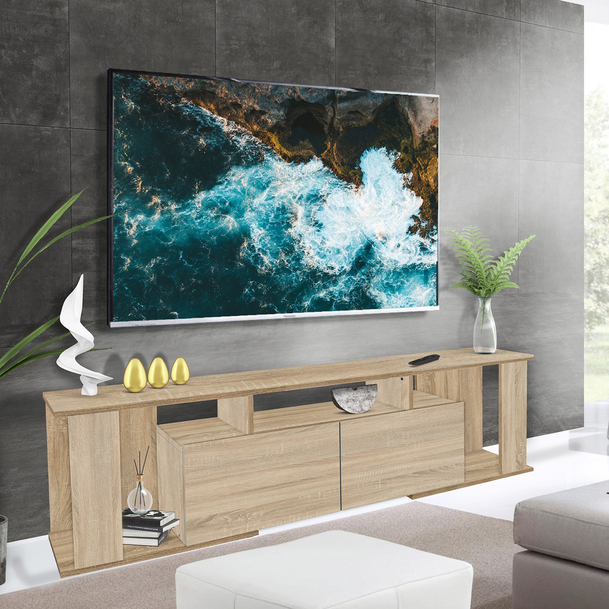 وحدة تلفزيون ببابين للتلفزيونات حتى 65 بوصة من ديسموند-hbxlivingroom-mediaunitsandstorage-tvunits-image-1