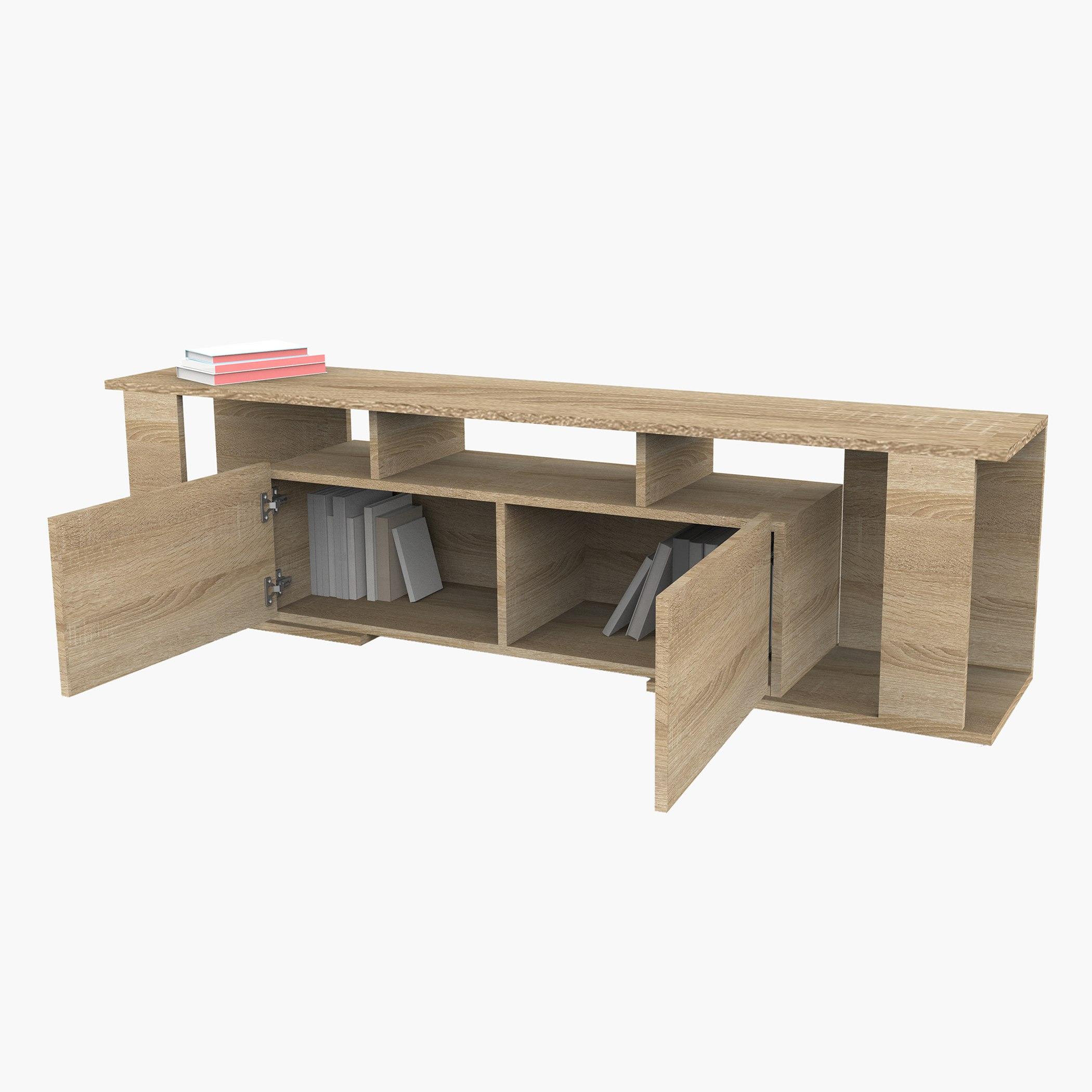 وحدة تلفزيون ببابين للتلفزيونات حتى 65 بوصة من ديسموند-hbxlivingroom-mediaunitsandstorage-tvunits-image-2