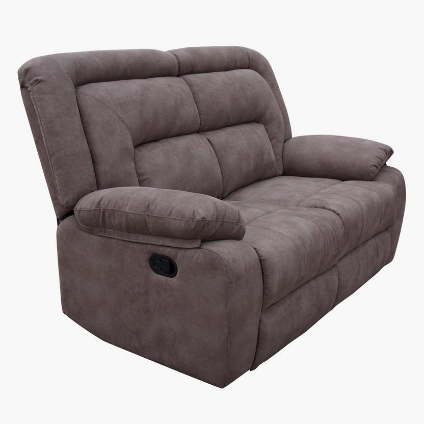 Wembley 2-Seater Leather-Look Fabric Recliner Sofa-Recliner Sofas-image-2
