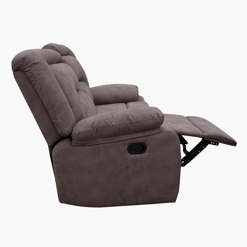 Wembley 2-Seater Leather-Look Fabric Recliner Sofa-Recliner Sofas-image-3