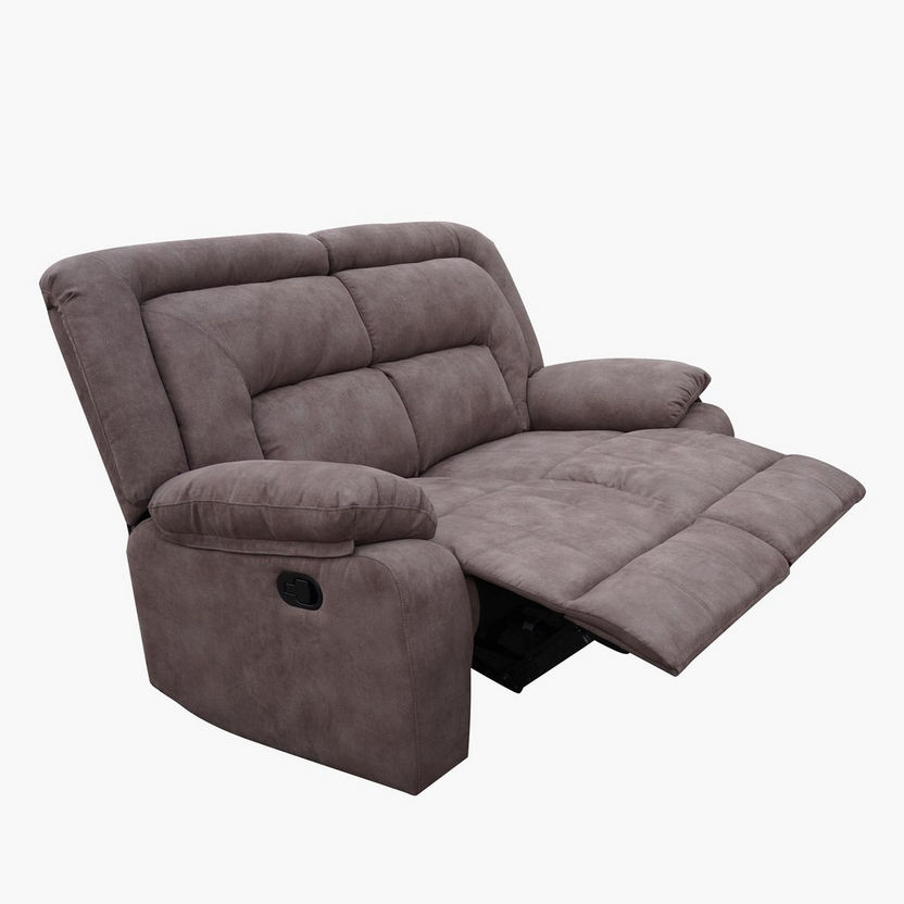 Wembley 2-Seater Leather-Look Fabric Recliner Sofa-Recliner Sofas-image-5