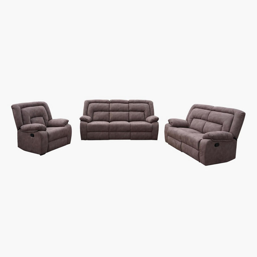 Wembley 2-Seater Leather-Look Fabric Recliner Sofa-Recliner Sofas-image-6