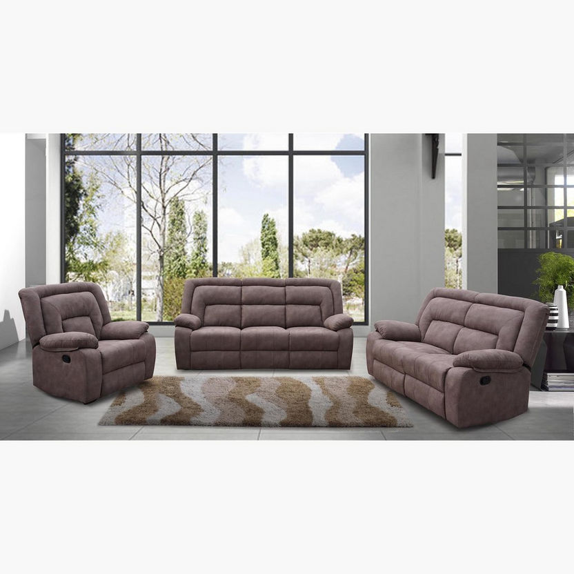 Wembley 2-Seater Leather-Look Fabric Recliner Sofa-Recliner Sofas-image-7