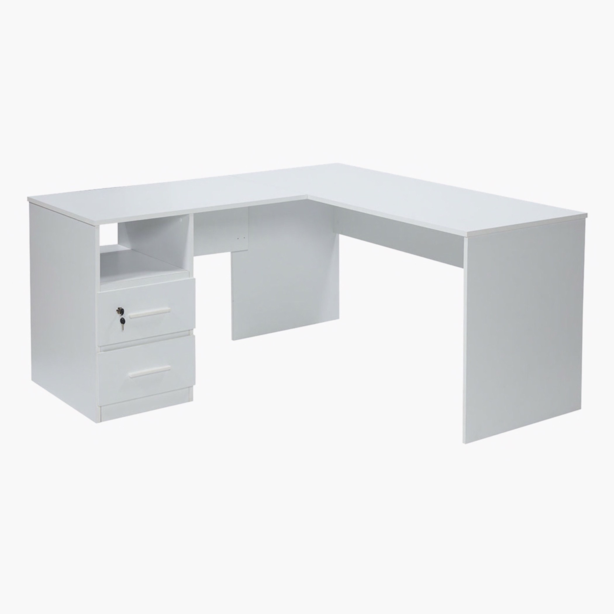 como corner desk white