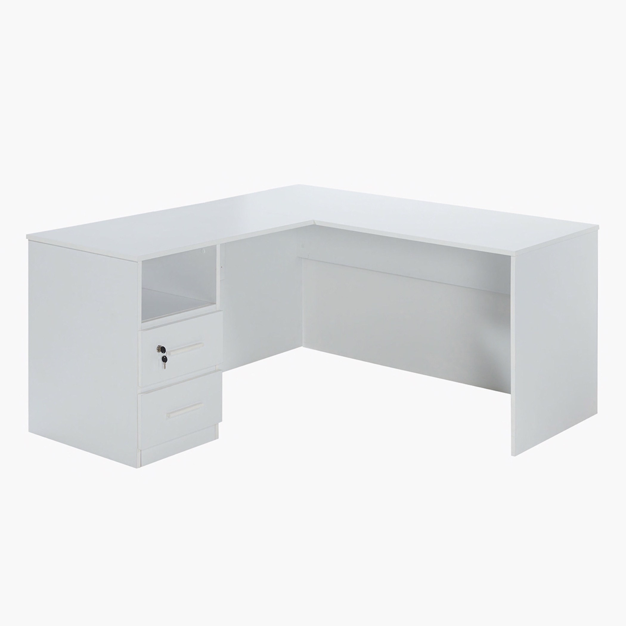 como corner desk white