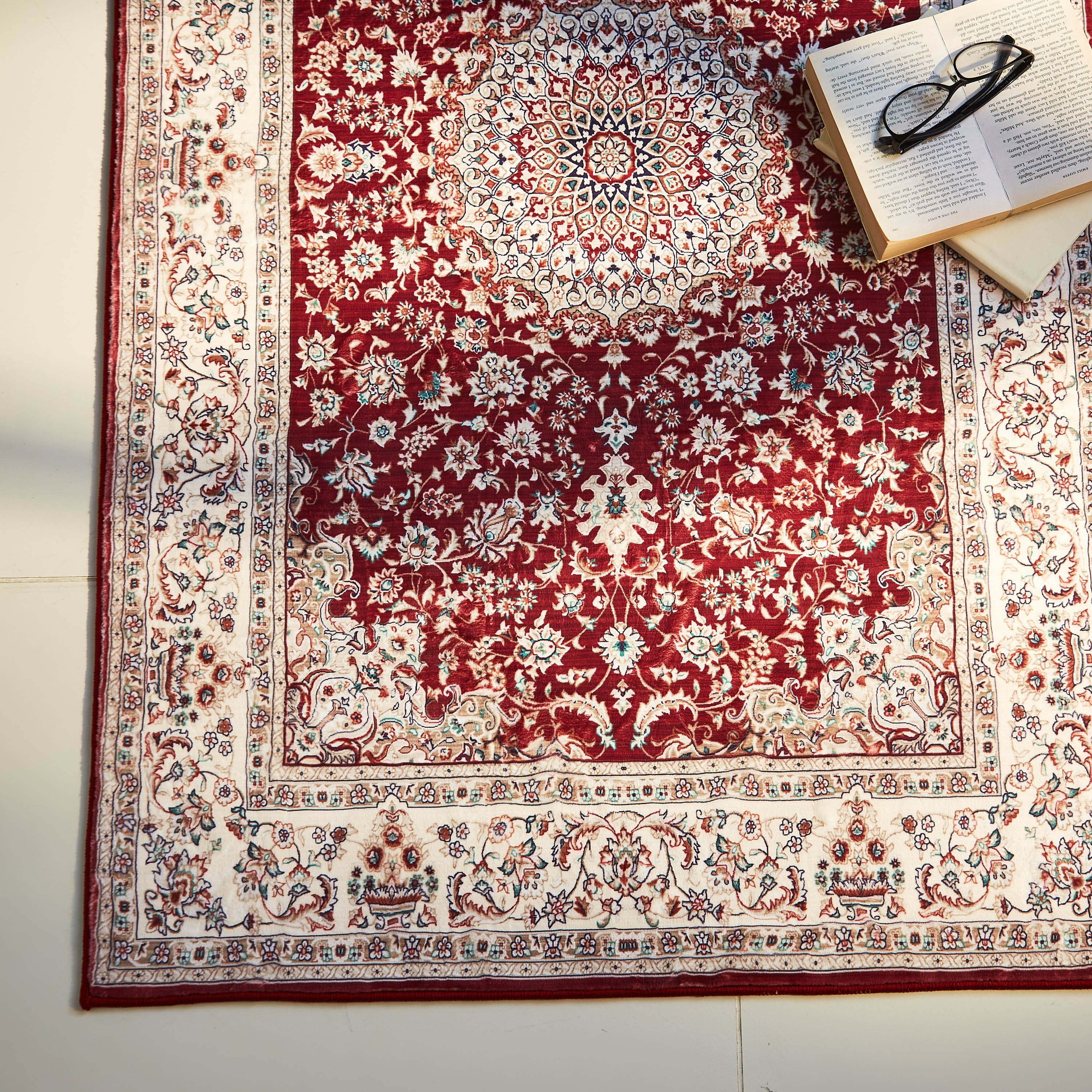سجادة صوف بطبعات من ميراج - 80x230 سم-hbxdecorandfurnishings-floorcoverings-rugs-image-2
