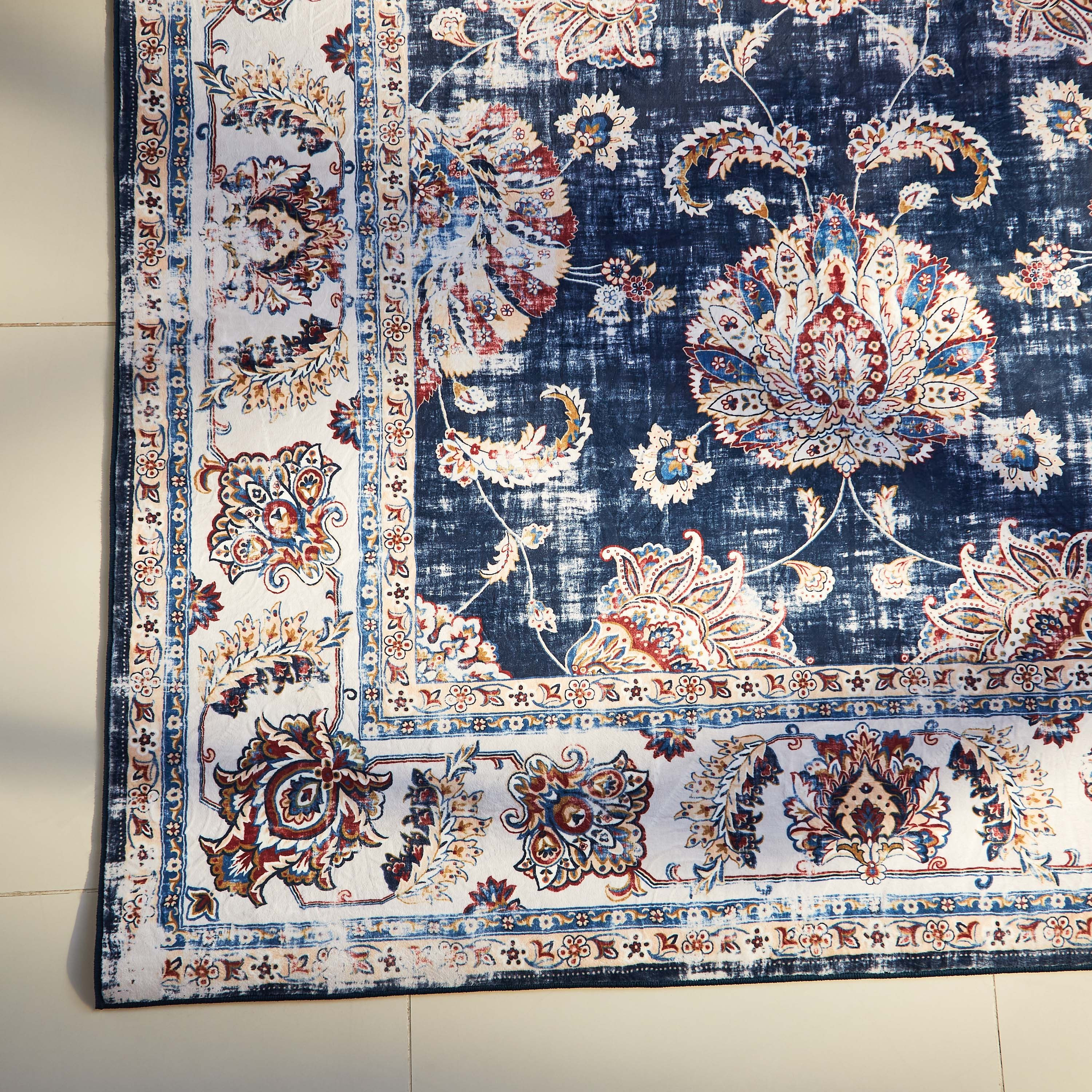 Miraj Printed Fleece Rug - 160x230 cm-hbxdecorandfurnishings-floorcoverings-rugs-image-2