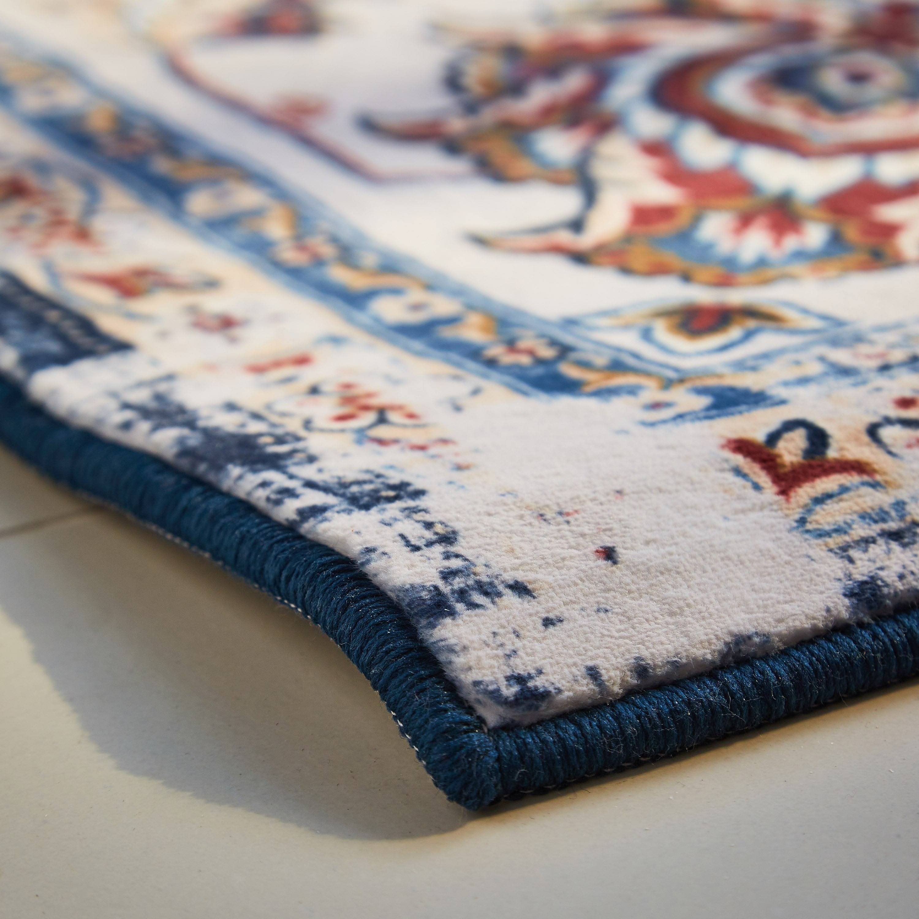 Miraj Printed Fleece Distressed Rug - 160x230 cm-hbxdecorandfurnishings-floorcoverings-rugs-image-3