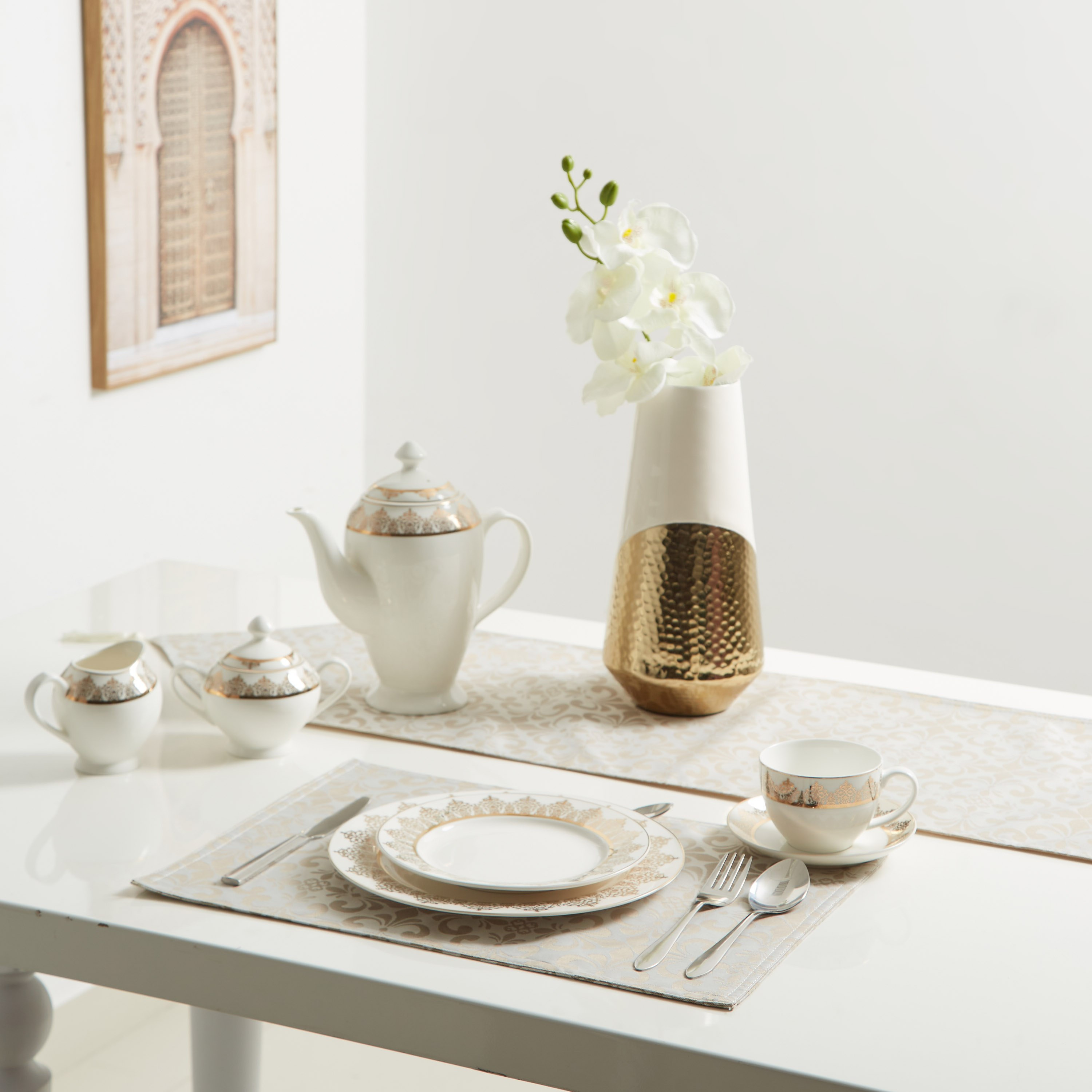طقم لبادة صحون جاكار قابل للاستخدام على الوجهين قطعتين من هاربر  - 33x48 سم-hbxdecorandfurnishings-homefurnishings-tablelinens-image-4