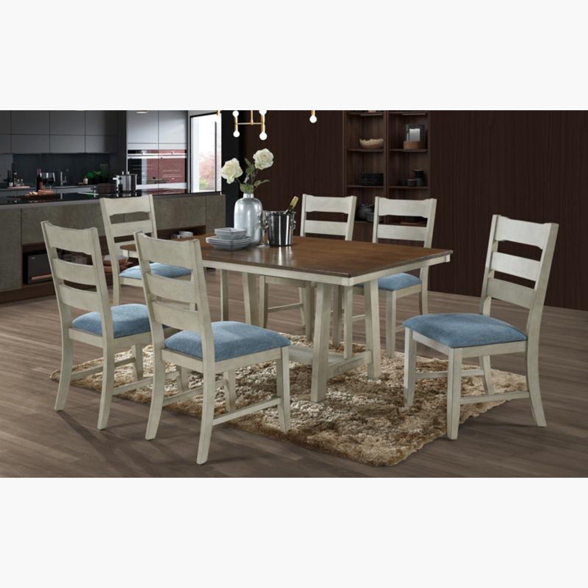 طقم سفرة 6 مقاعد من ريد-hbxfurniture-diningtablesandsets-diningsets-sixseater-image-1