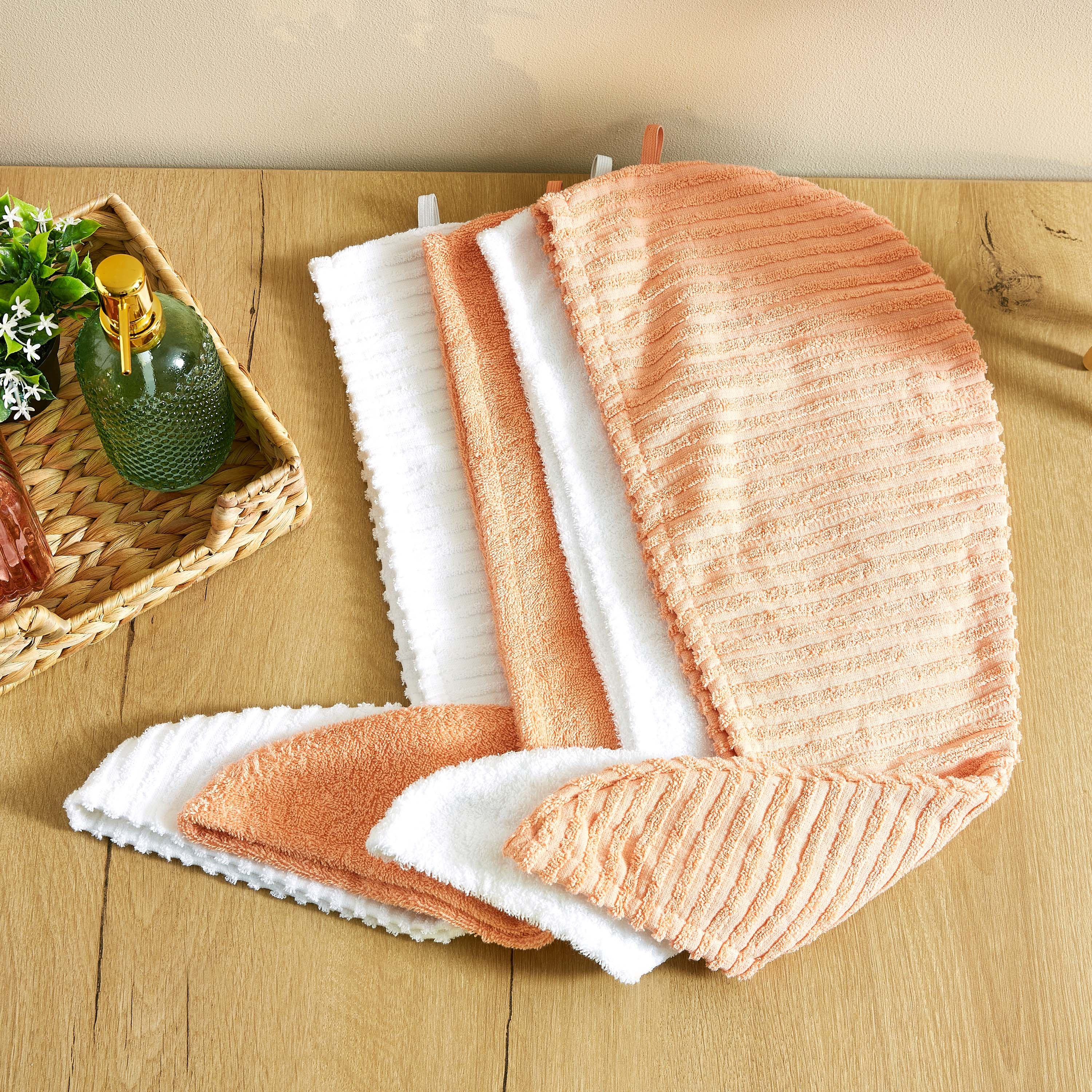 P- Atlanta- Solid Cotton Hair Wrap Towel 68x23- Dusty PinkSkip Description-hbxbathroom-bathroomtextiles-image-3